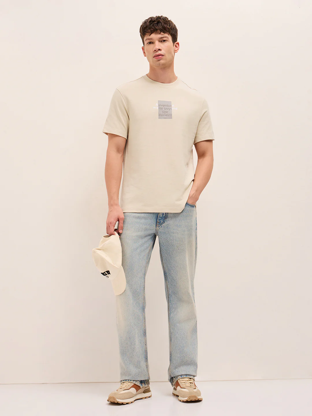 Men Pure Cotton Crew Neck T-Shirt - Image 4