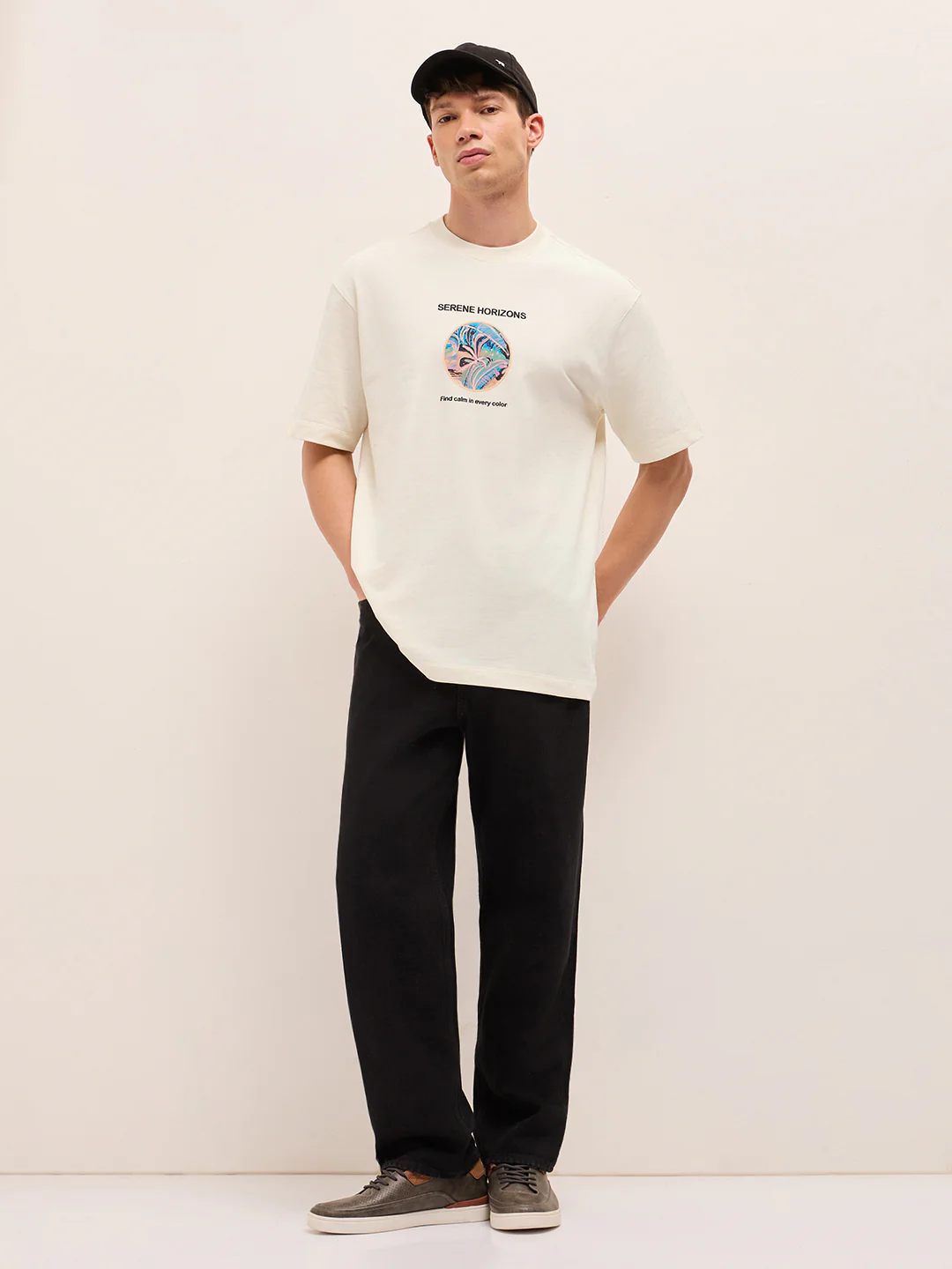 Men Pure Cotton Crew Neck T-Shirt - Image 4