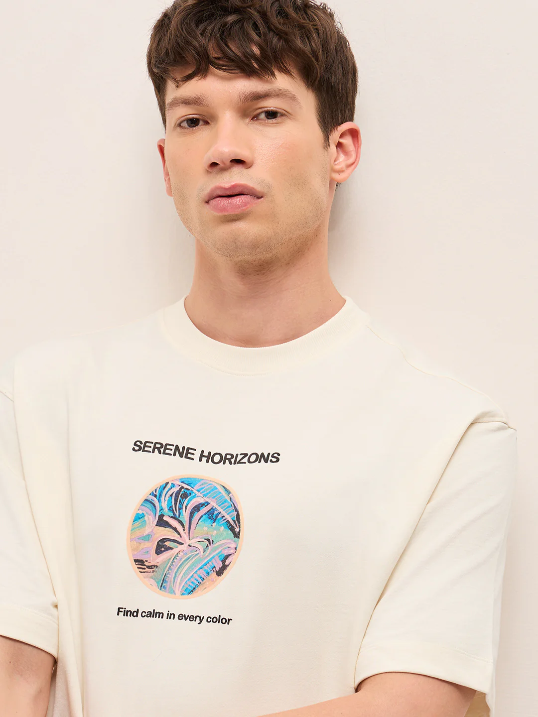 Men Pure Cotton Crew Neck T-Shirt - Image 5