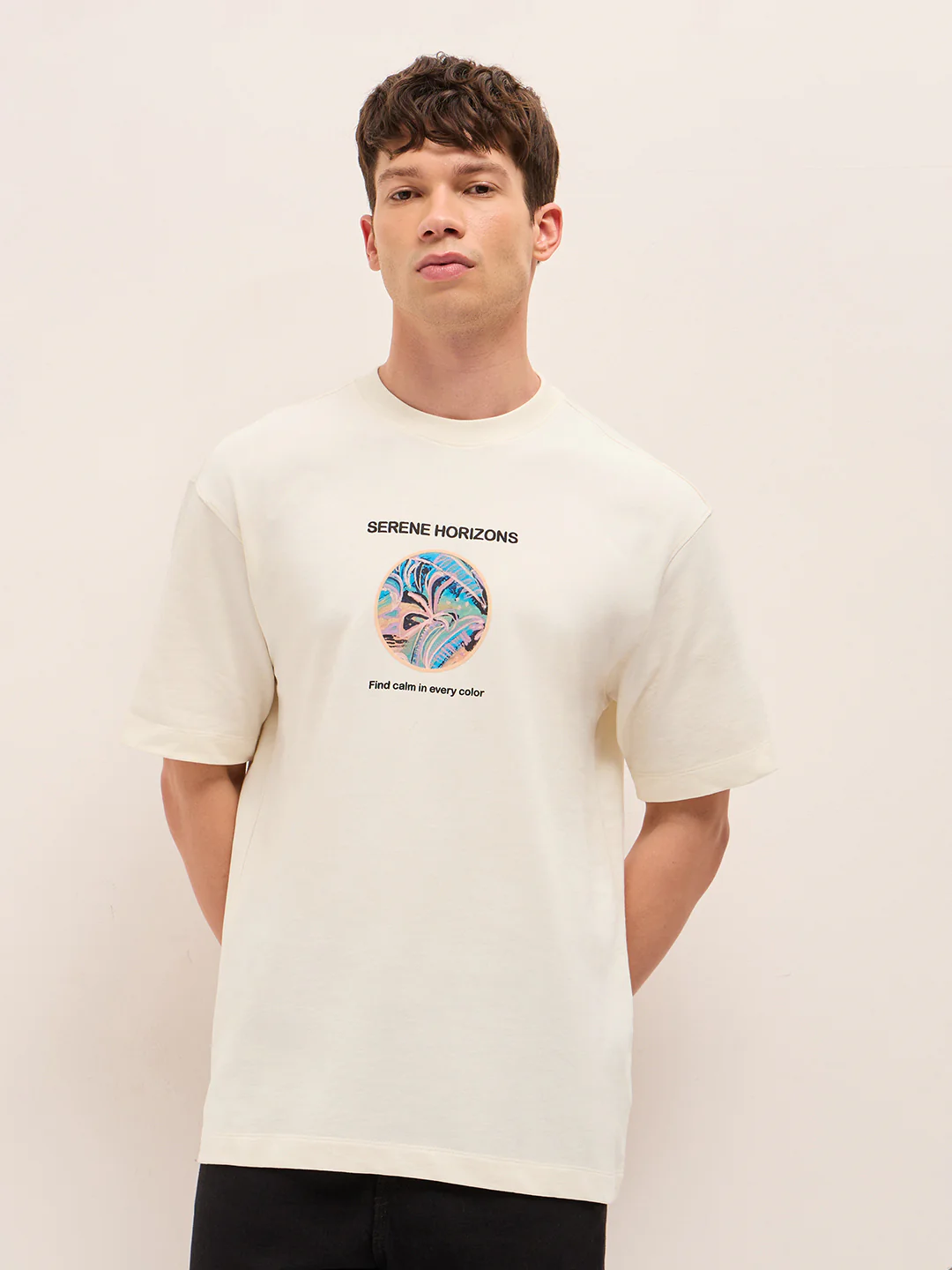 Men Pure Cotton Crew Neck T-Shirt - Image 6