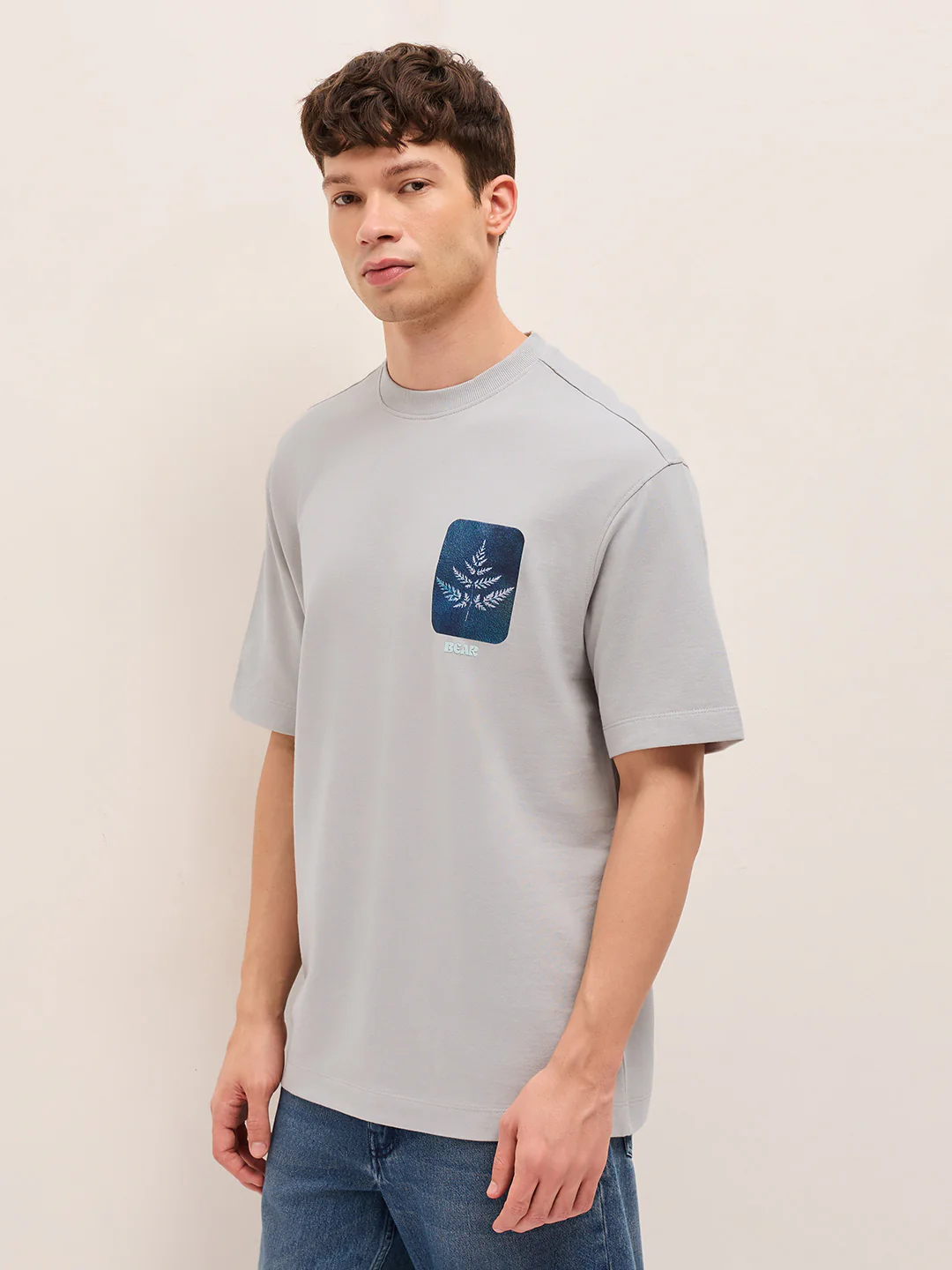 Men Pure Cotton Crew Neck T-Shirt - Image 3