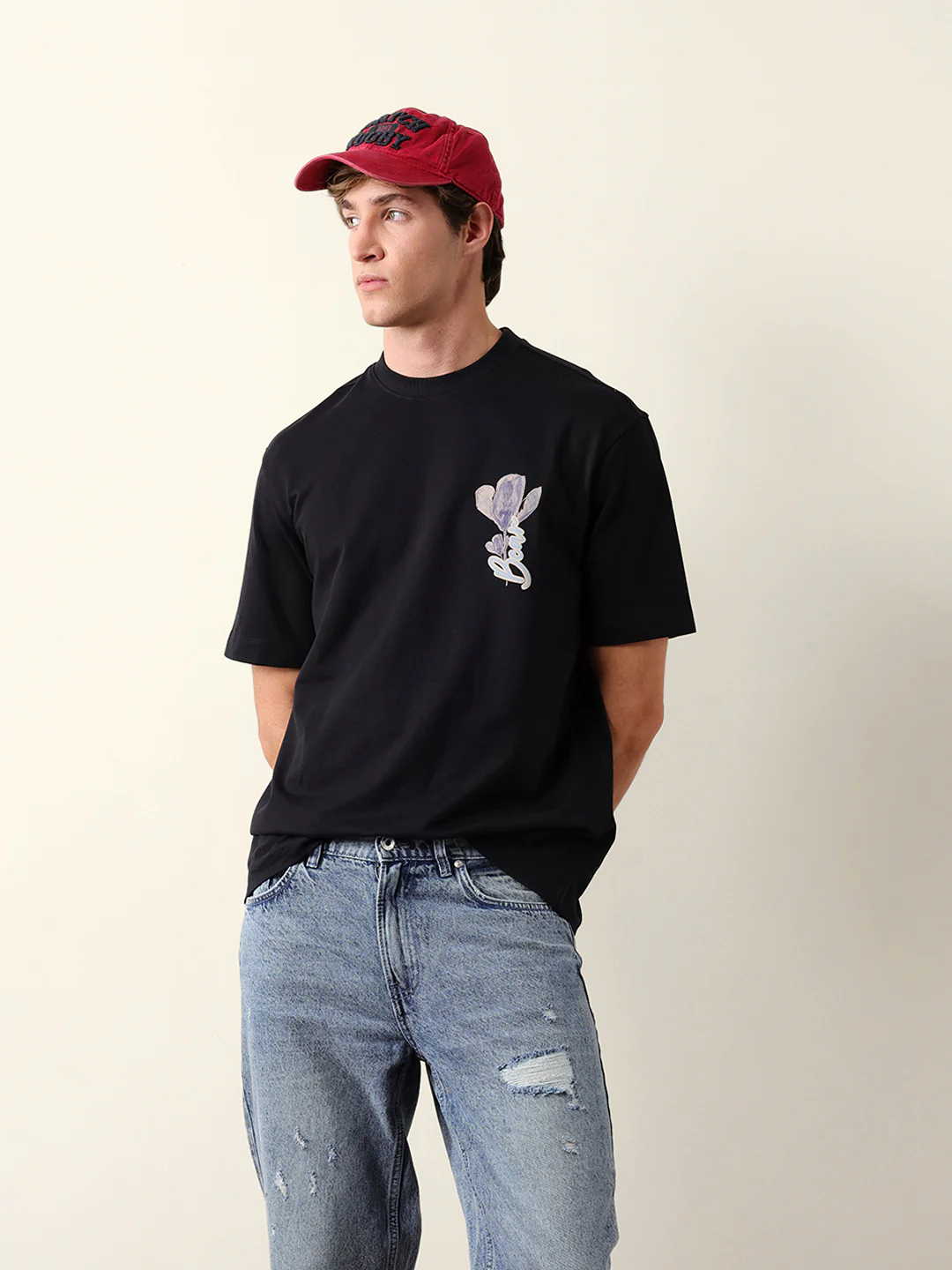 Men Pure Cotton Crew Neck Tshirt - Image 3