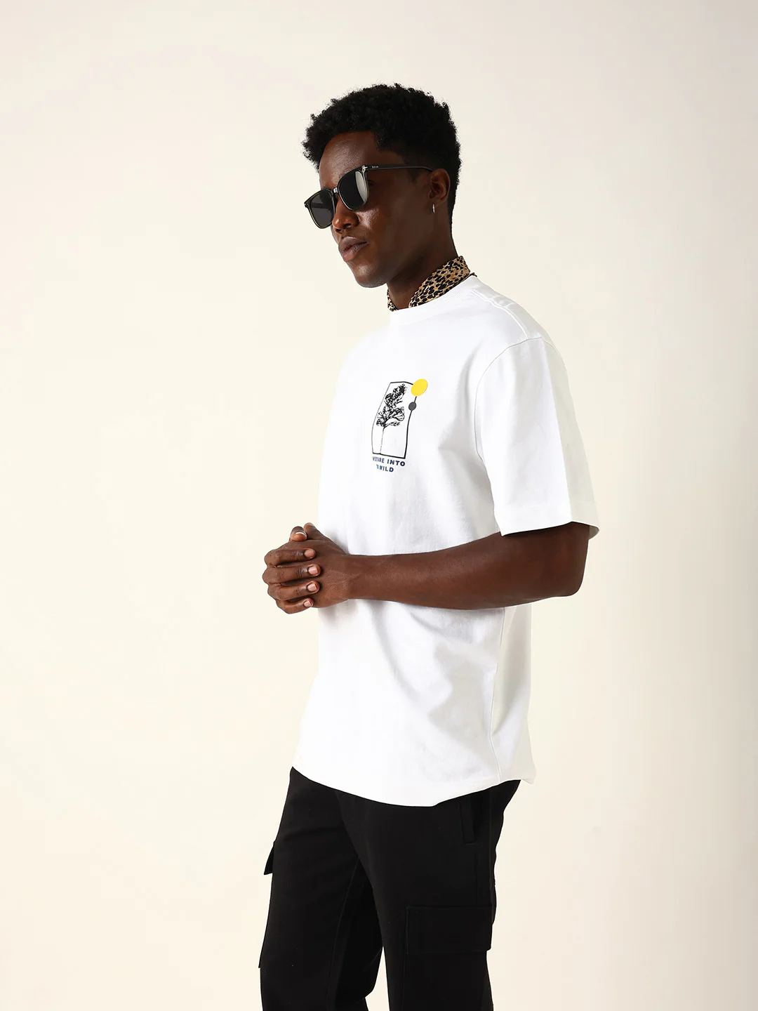 Men Pure Cotton Graphic Printed Oversize Tshirt - Image 3