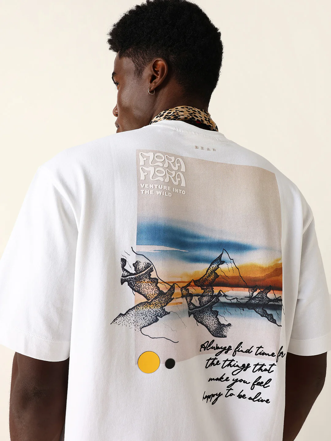 Men Pure Cotton Graphic Printed Oversize Tshirt - Image 5