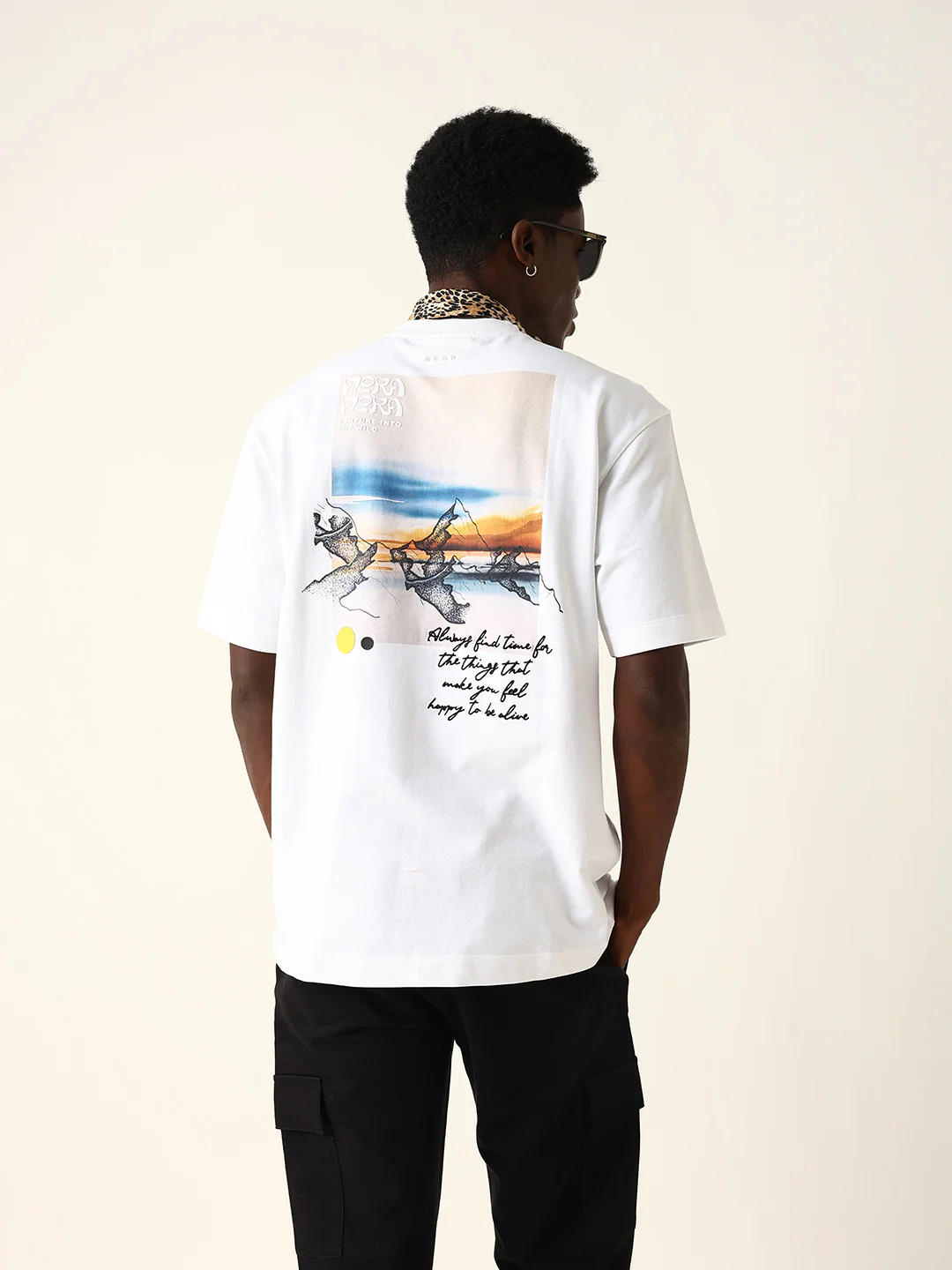 Men Pure Cotton Graphic Printed Oversize Tshirt - Image 6