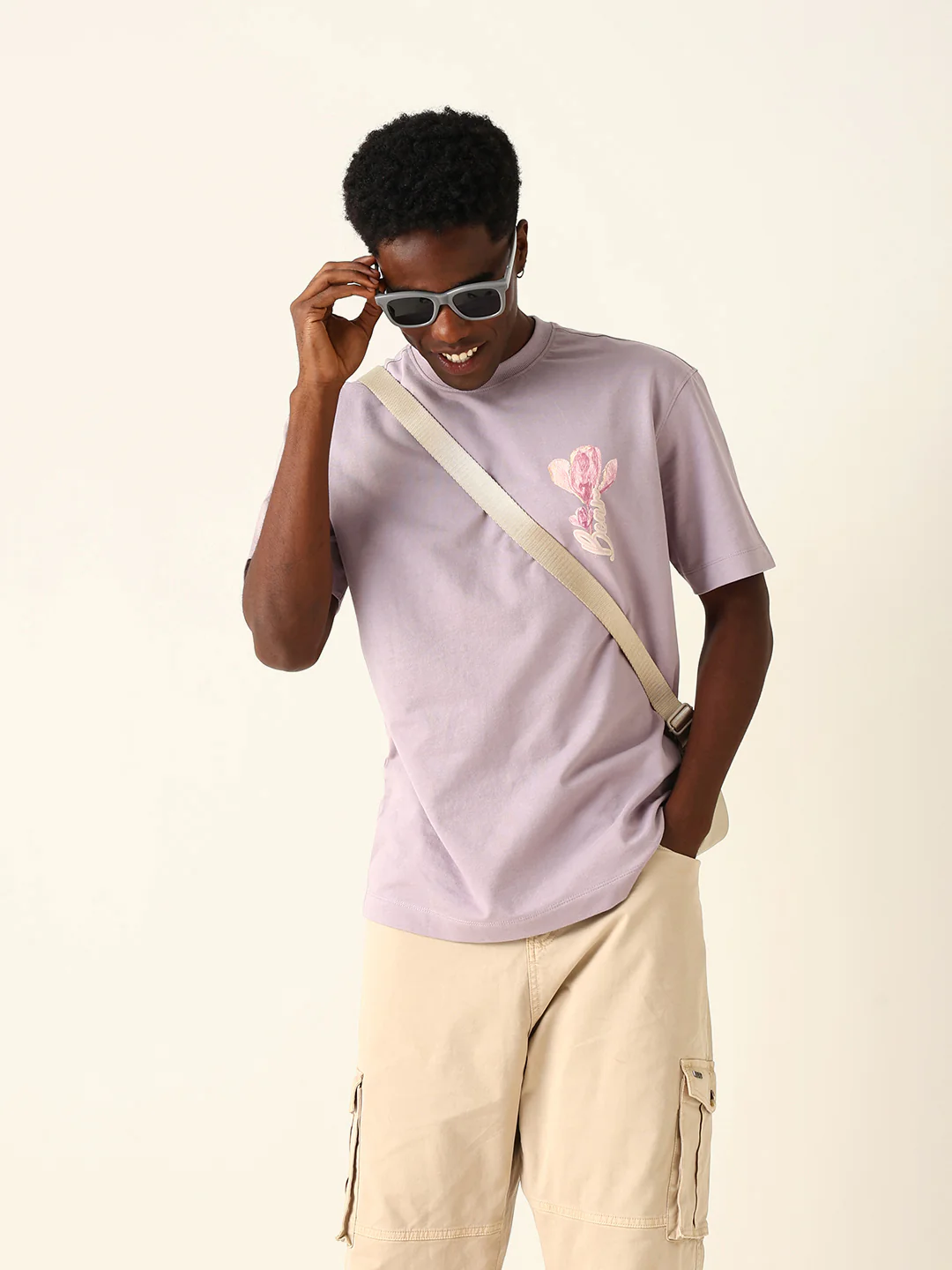Men Pure Cotton Graphic Printed Oversize Tshirt - Image 2