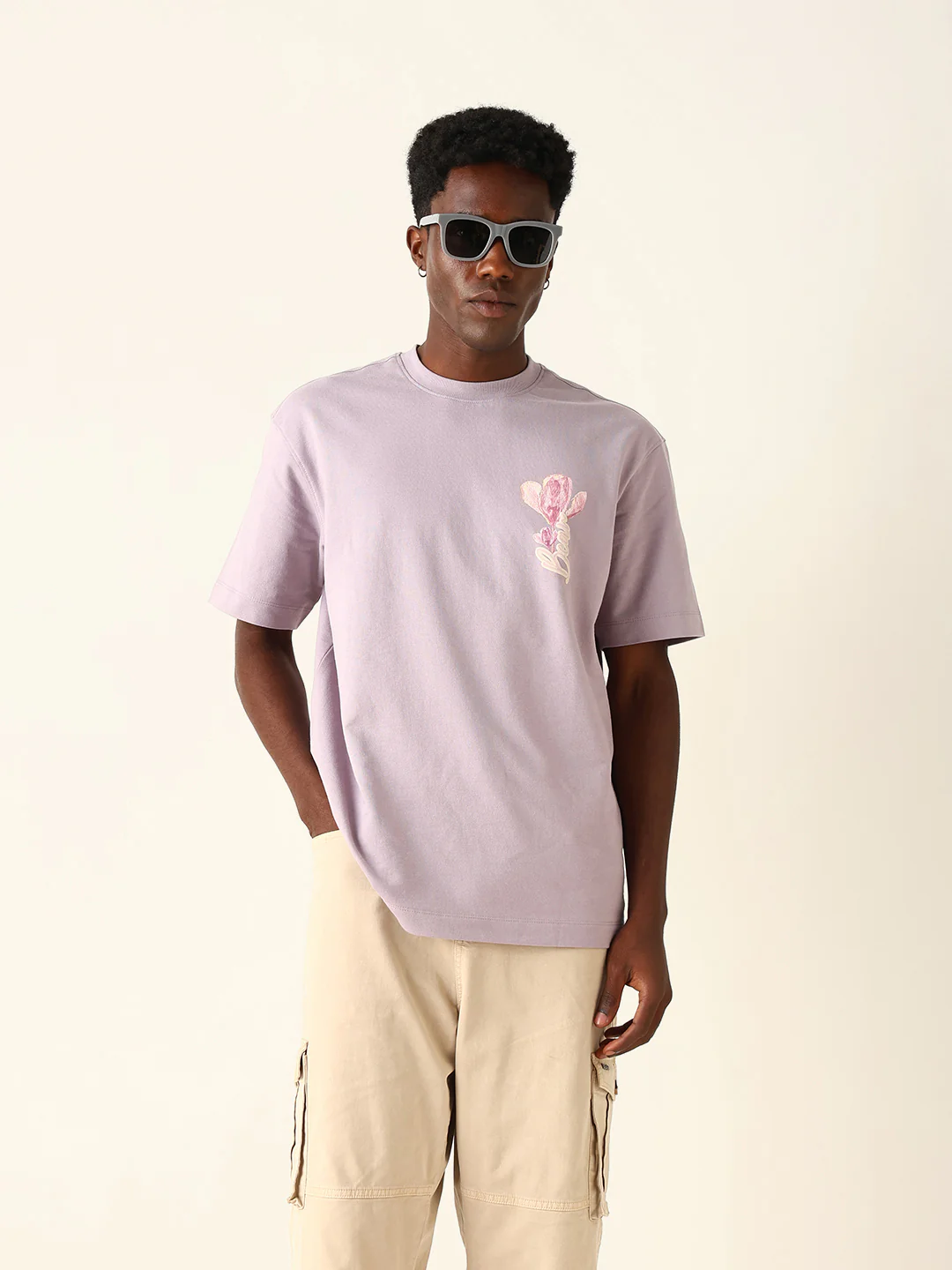 Men Pure Cotton Graphic Printed Oversize Tshirt - Image 3