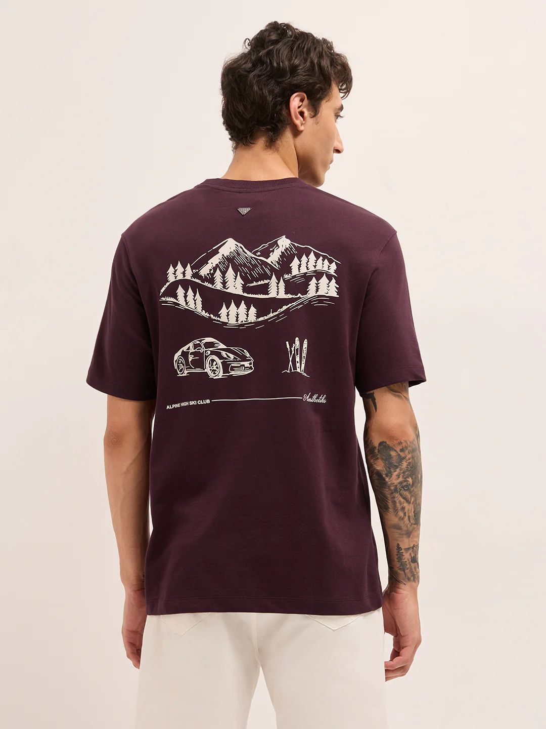 Men Pure Cotton Graphic Printed T-Shirt - Image 2