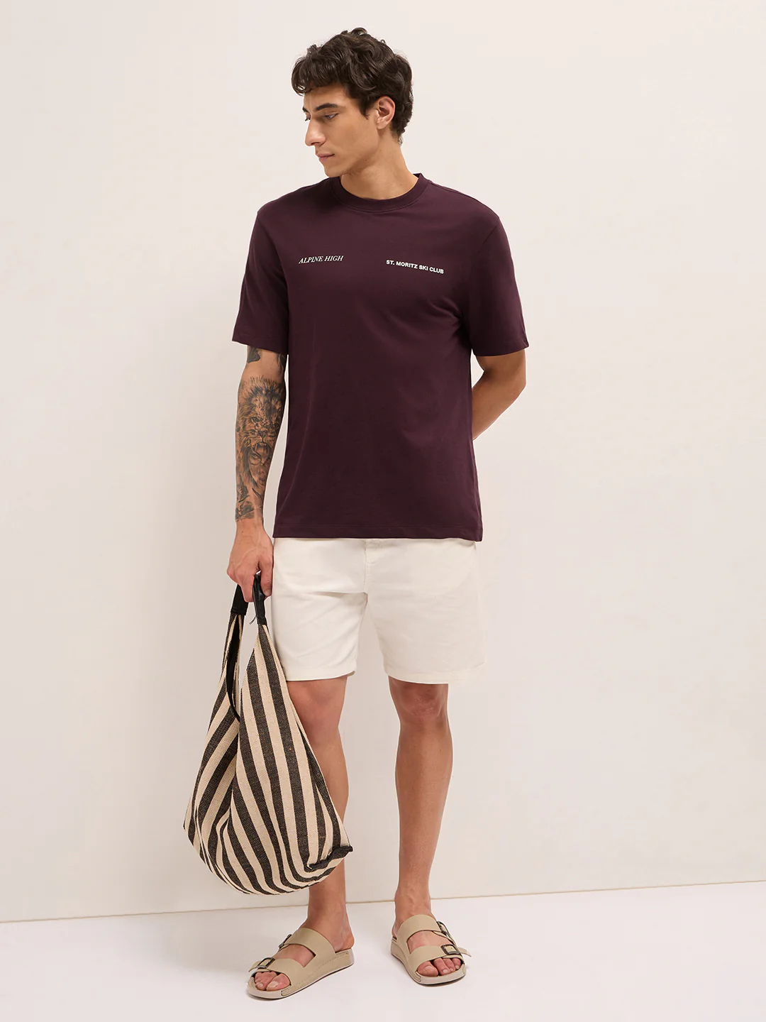 Men Pure Cotton Graphic Printed T-Shirt - Image 4