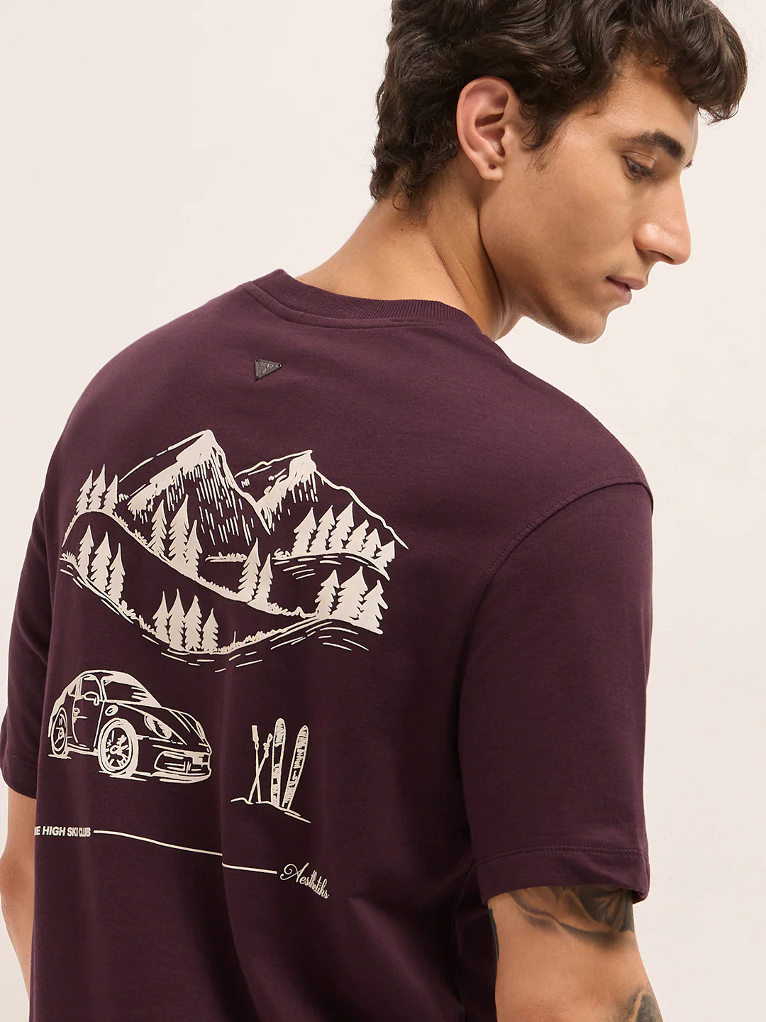 Men Pure Cotton Graphic Printed T-Shirt - Image 6