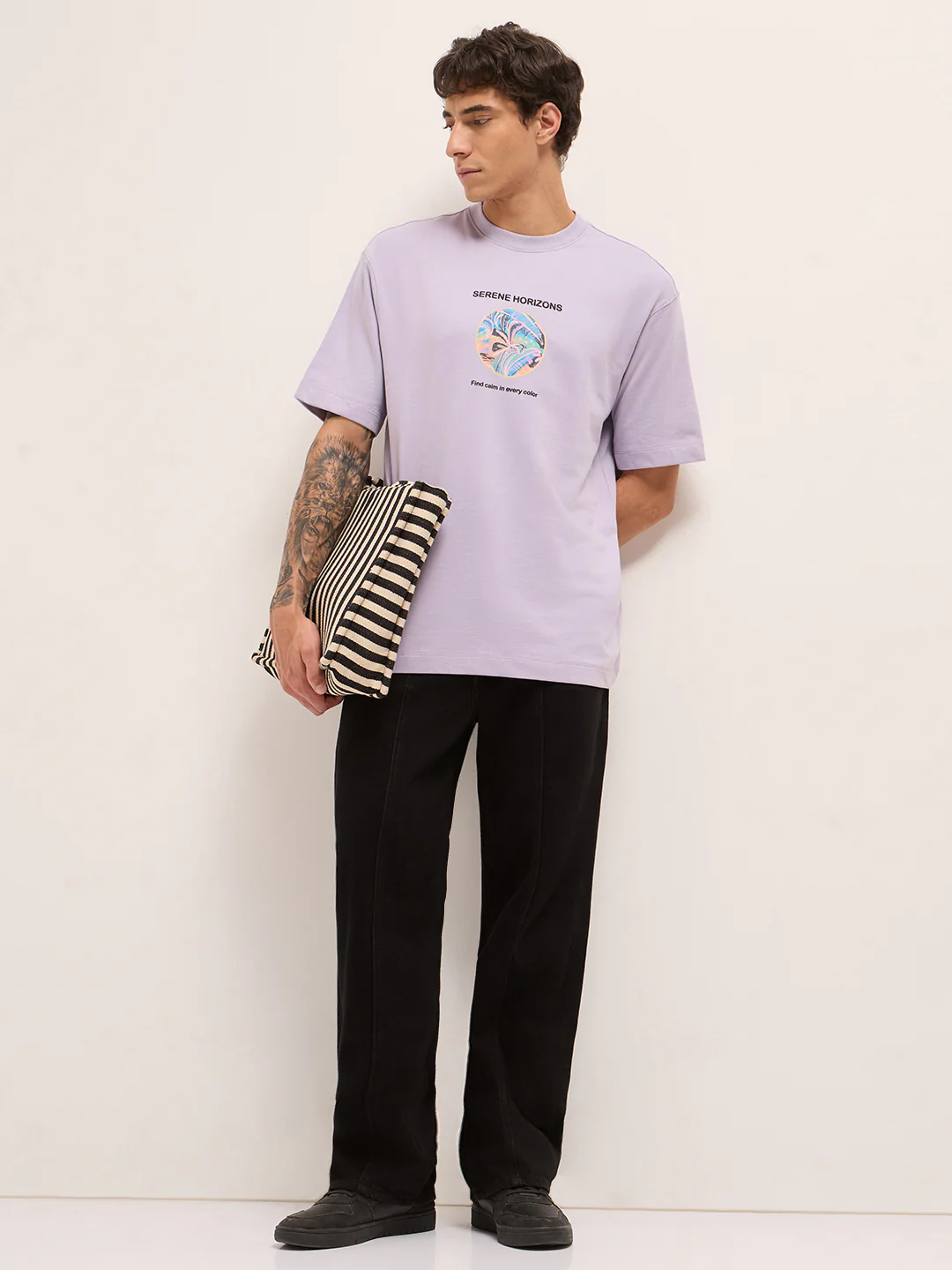 Men Pure Cotton Graphic Printed T-Shirt - Image 4