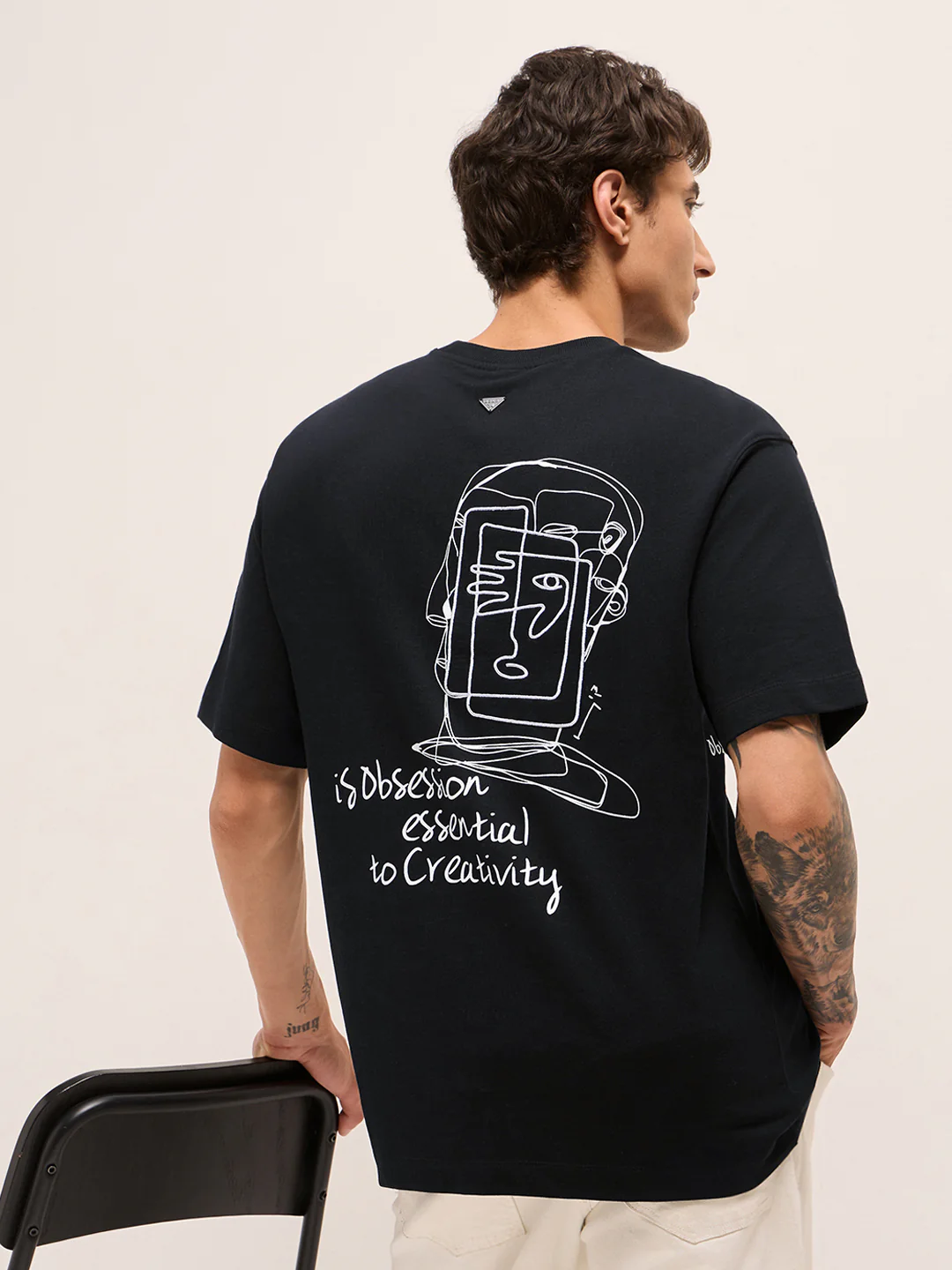 Men Pure Cotton Graphic Printed T-Shirt - Image 2