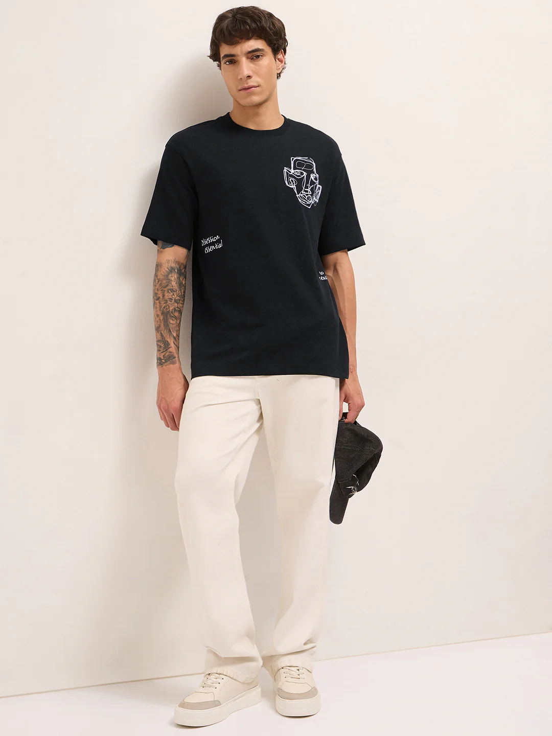 Men Pure Cotton Graphic Printed T-Shirt - Image 5