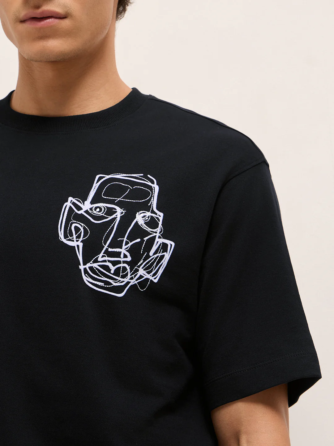 Men Pure Cotton Graphic Printed T-Shirt - Image 6