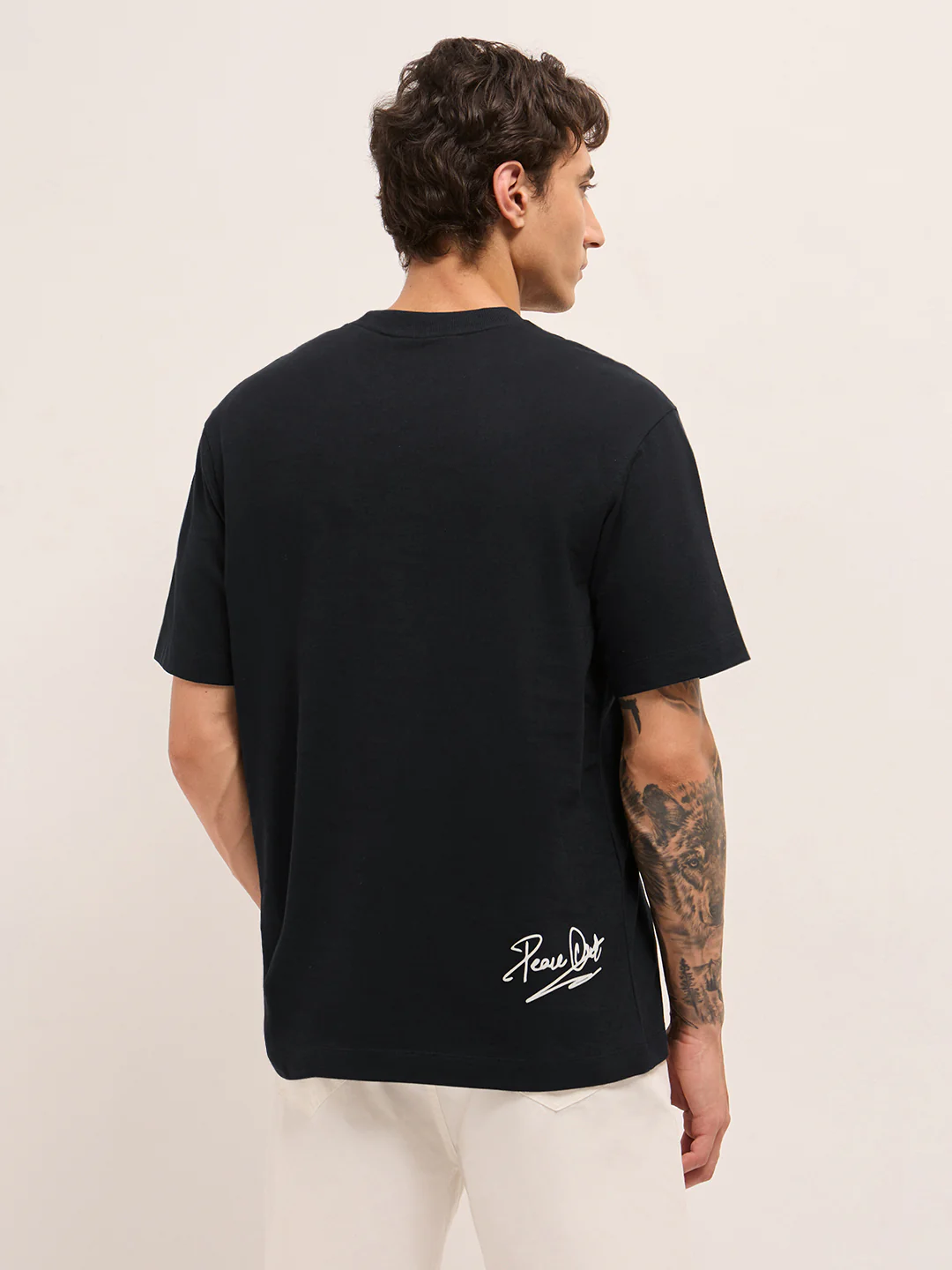 Men Pure Cotton Graphic Printed T-Shirt - Image 2