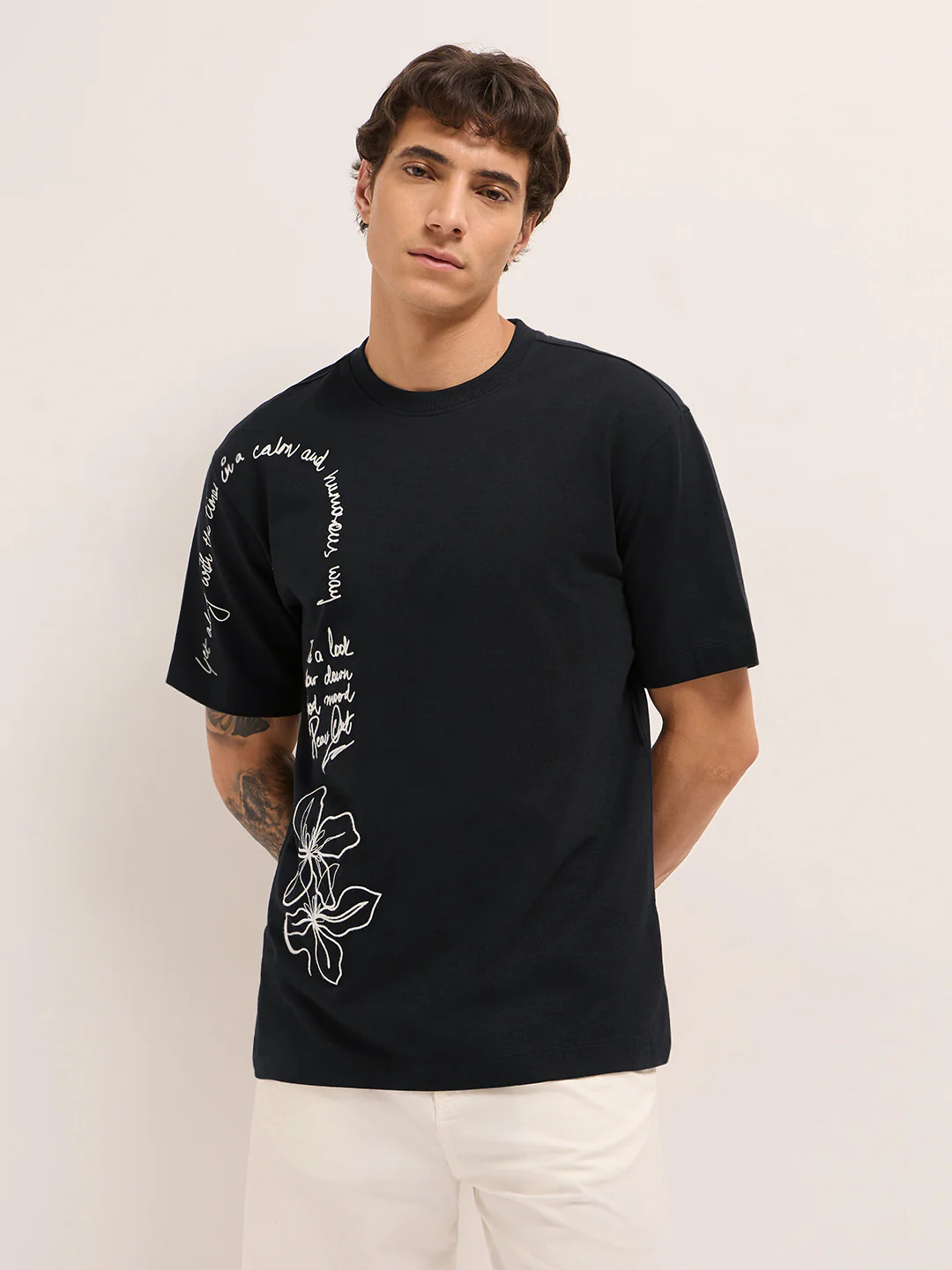 Men Pure Cotton Graphic Printed T-Shirt - Image 6