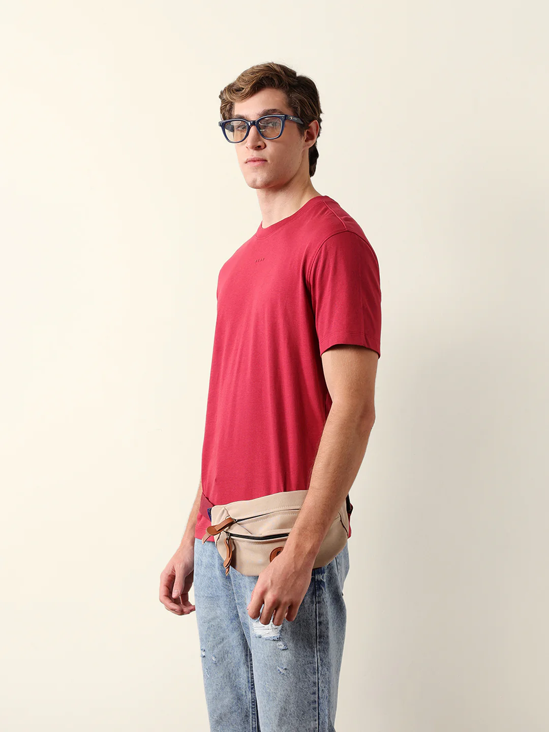 Men Pure Cotton Solid Round Neck Tshirt - Image 4