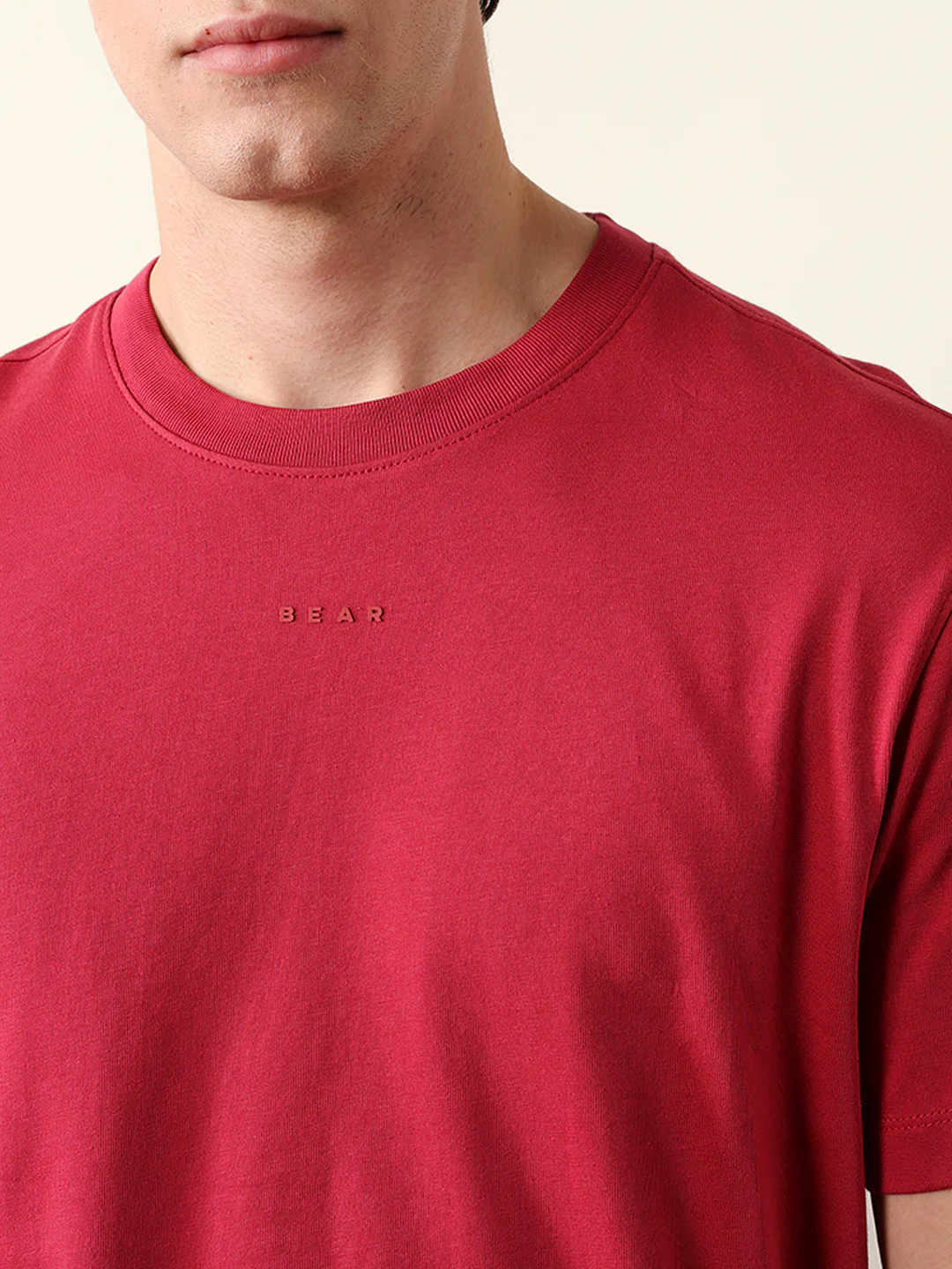Men Pure Cotton Solid Round Neck Tshirt - Image 6