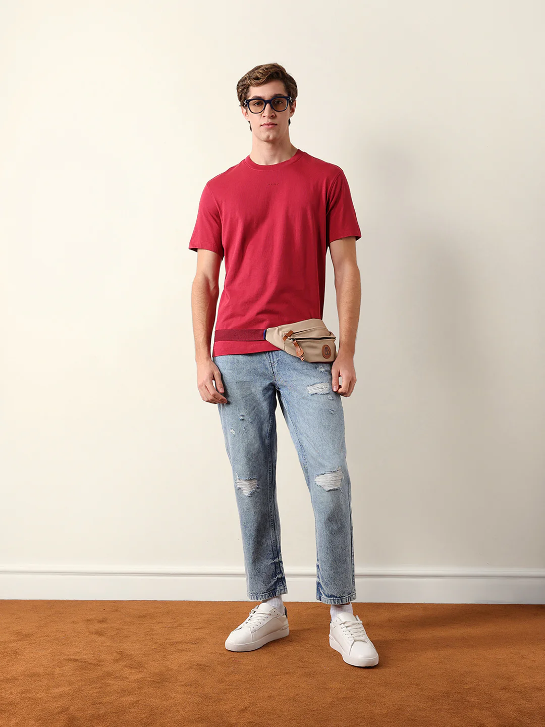 Men Pure Cotton Solid Round Neck Tshirt - Image 8