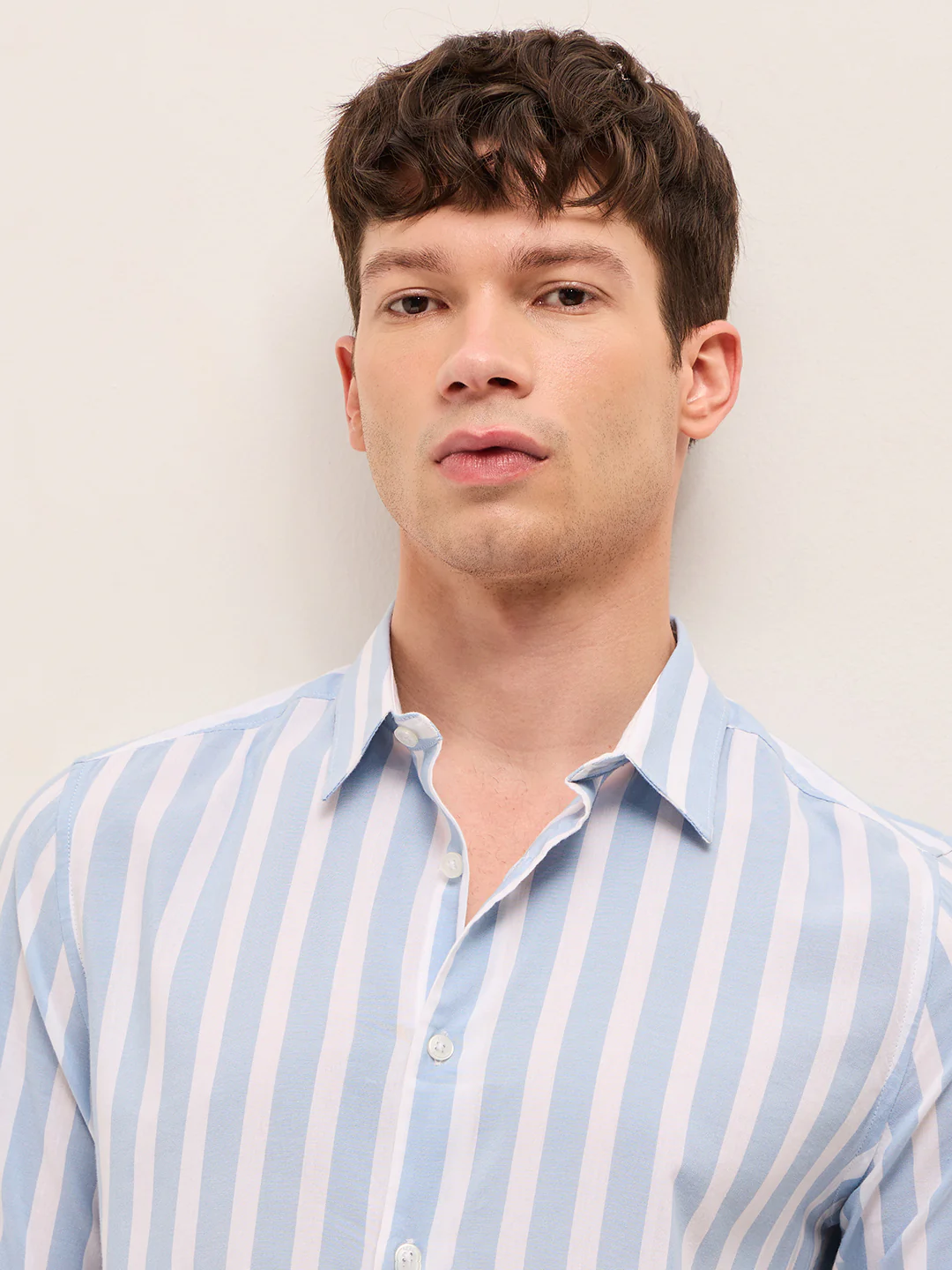 Men Pure Cotton Striped Casual Shirt - Image 5