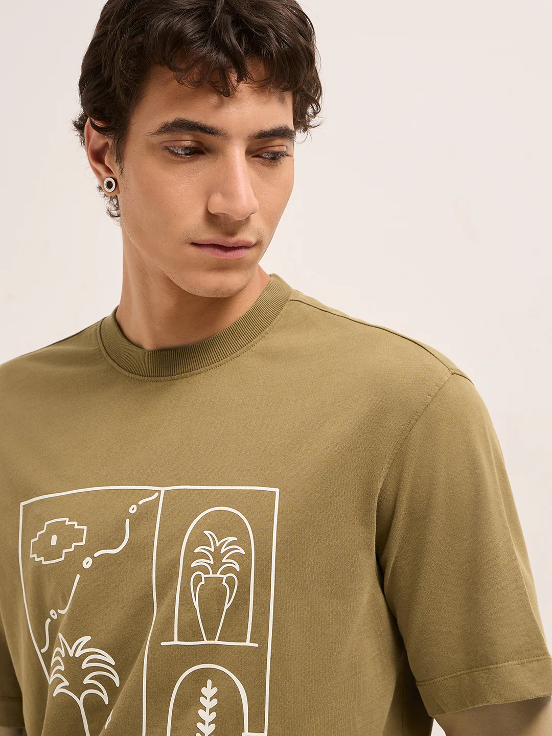 Men Pure Cotton T-Shirt - Image 5
