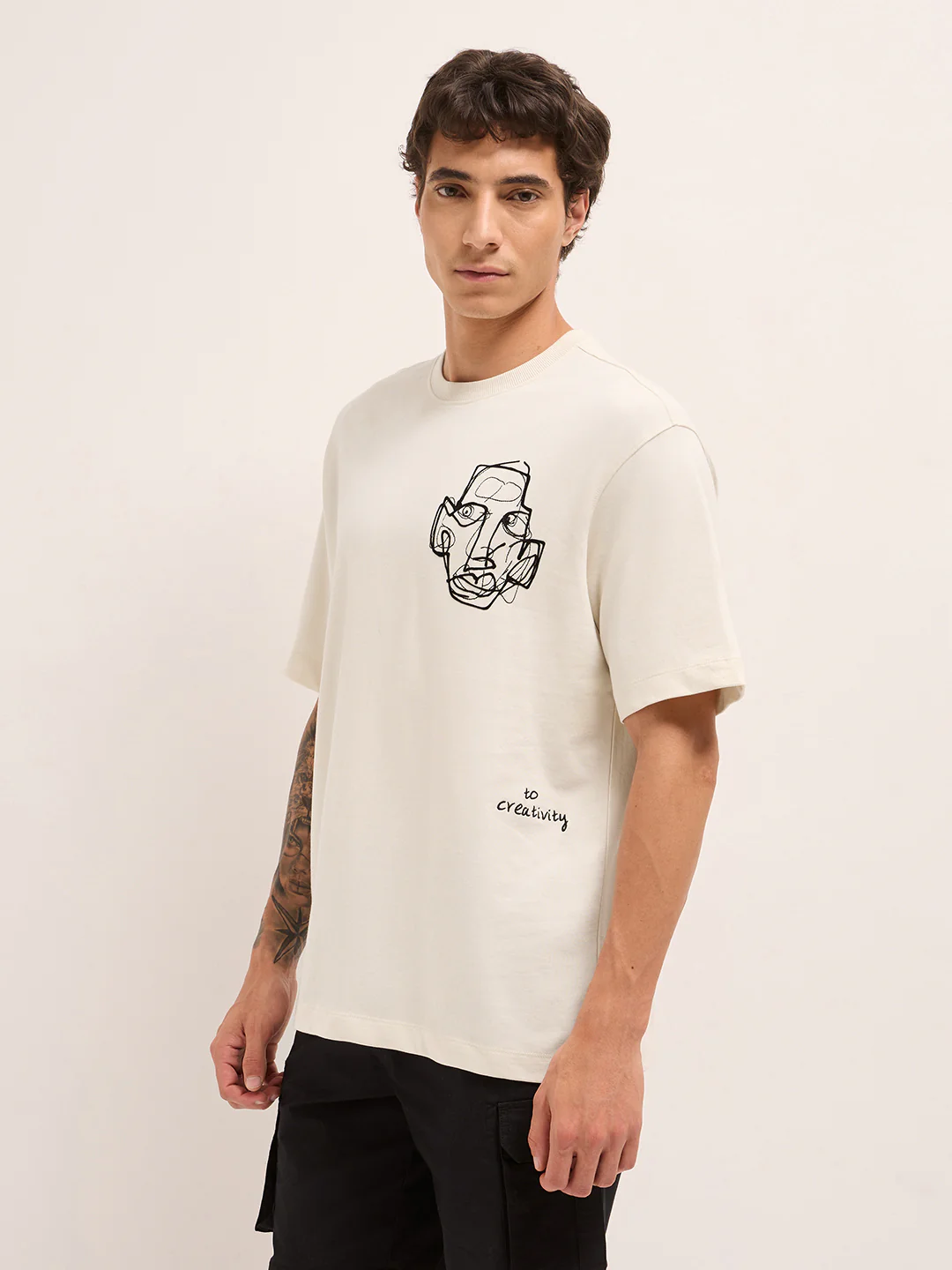 Men Pure Cotton T-Shirt - Image 3