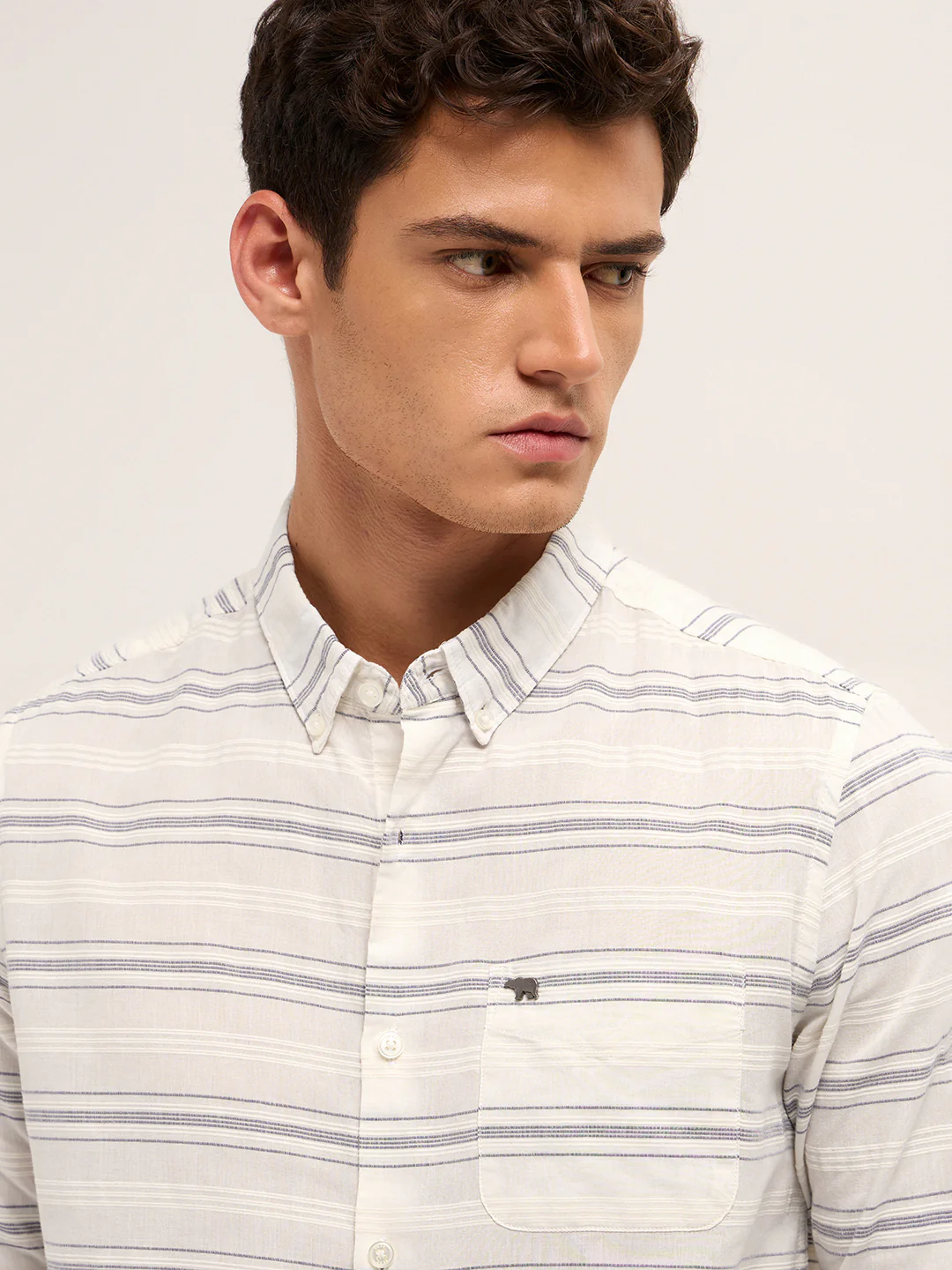 Men Pure Cotton Woven Striped Casual Shirt - Image 5