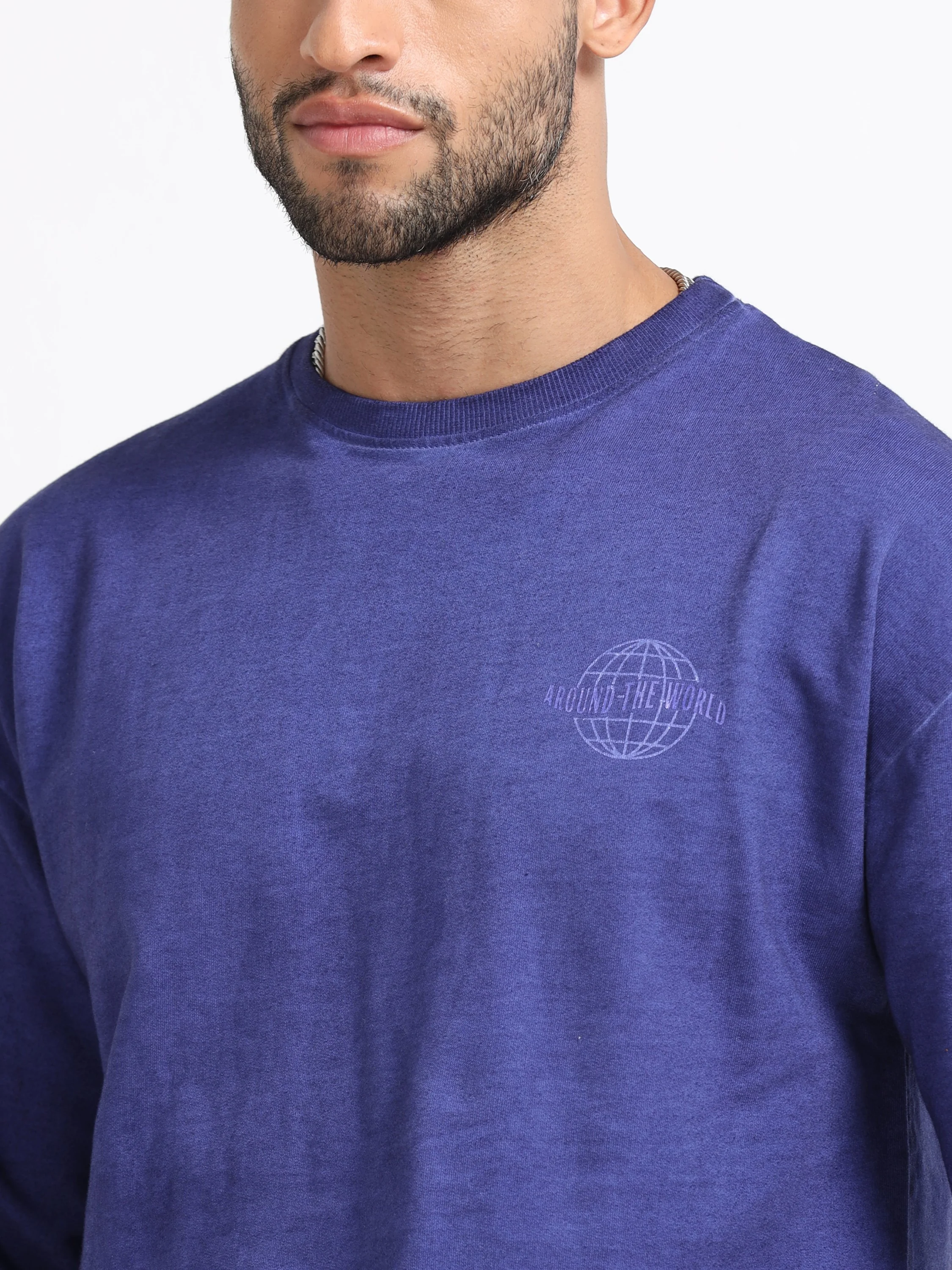 Men Purple Oversized Co-ord Set - Image 6