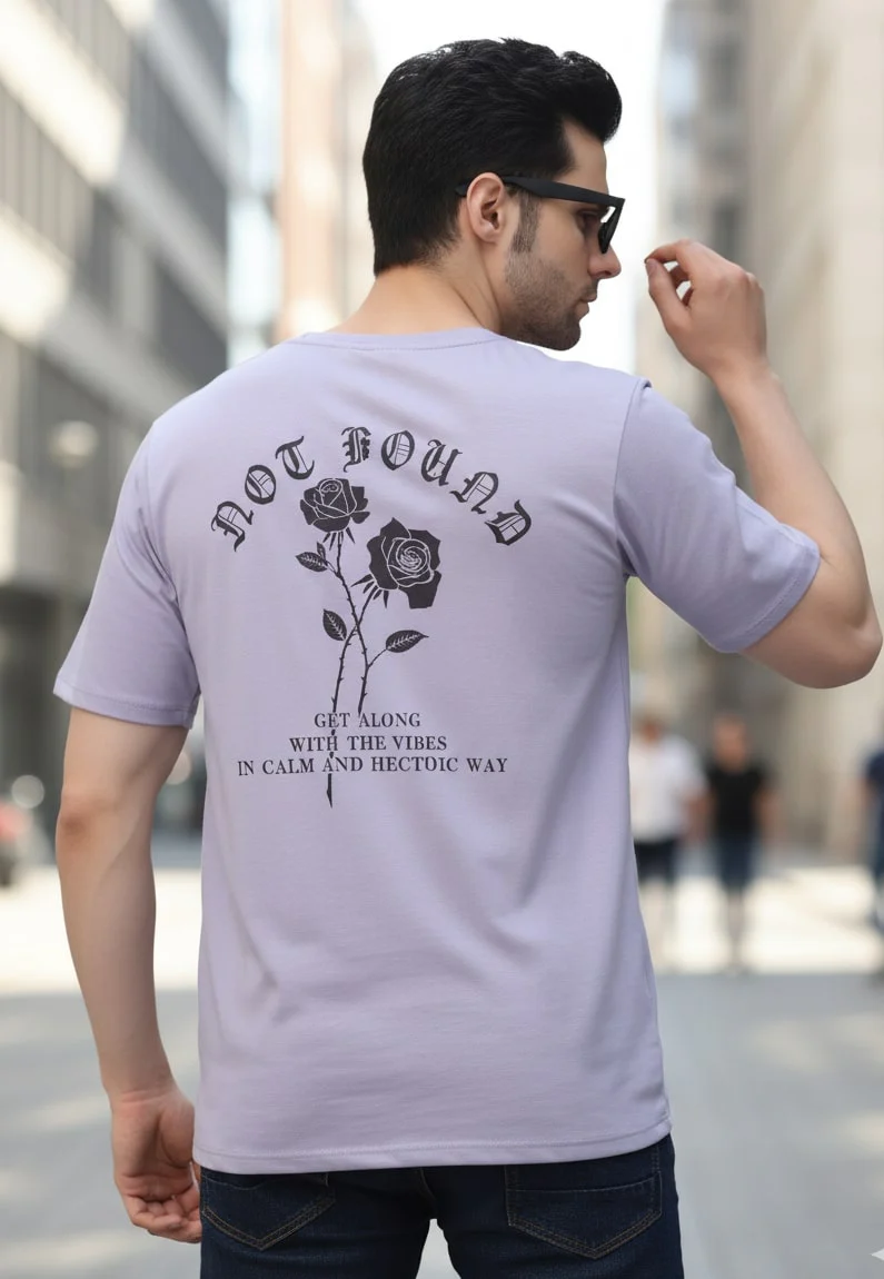 Men Purple Oversized Printed T-shirt - Image 2