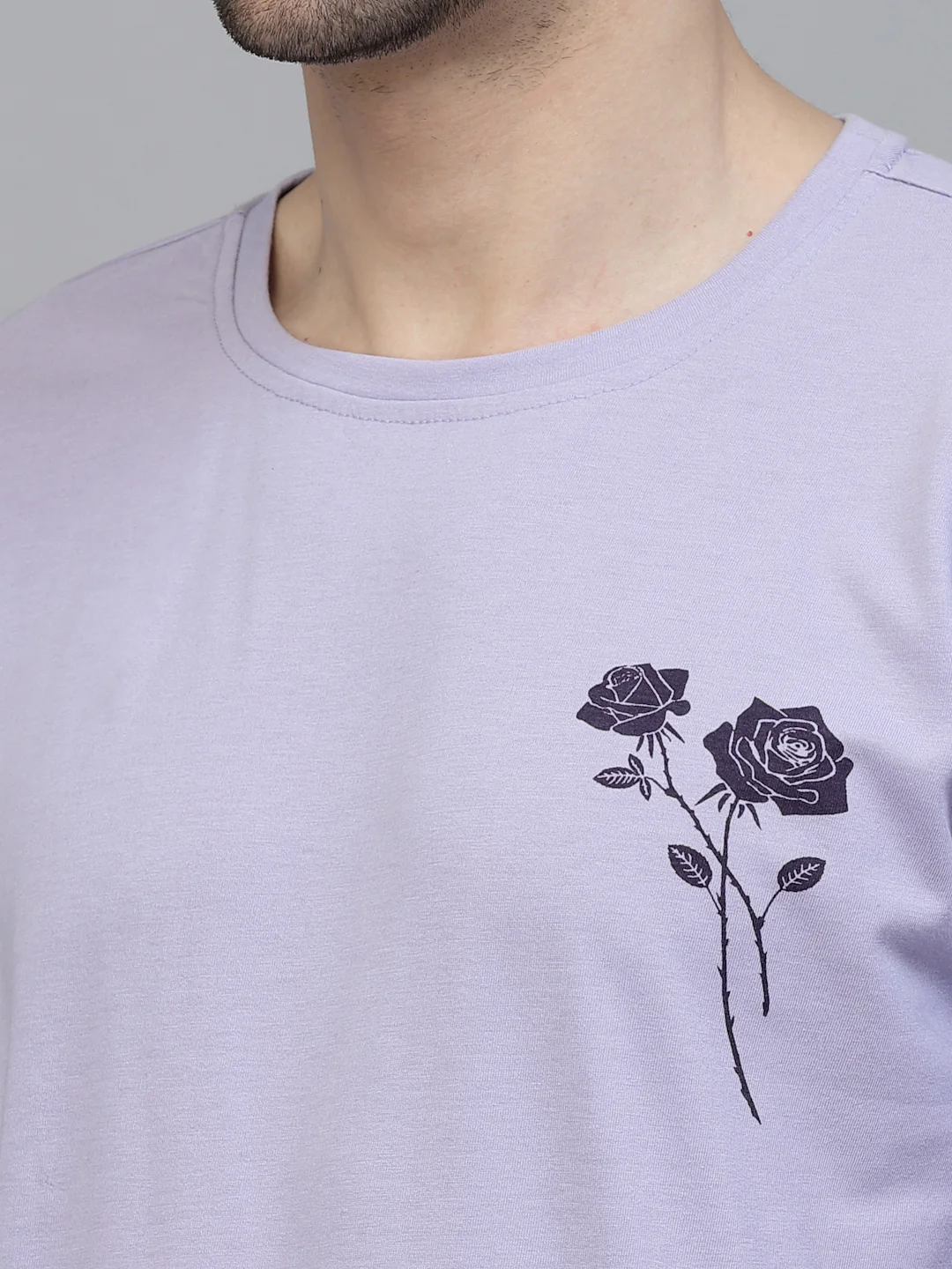 Men Purple Oversized Printed T-shirt - Image 6