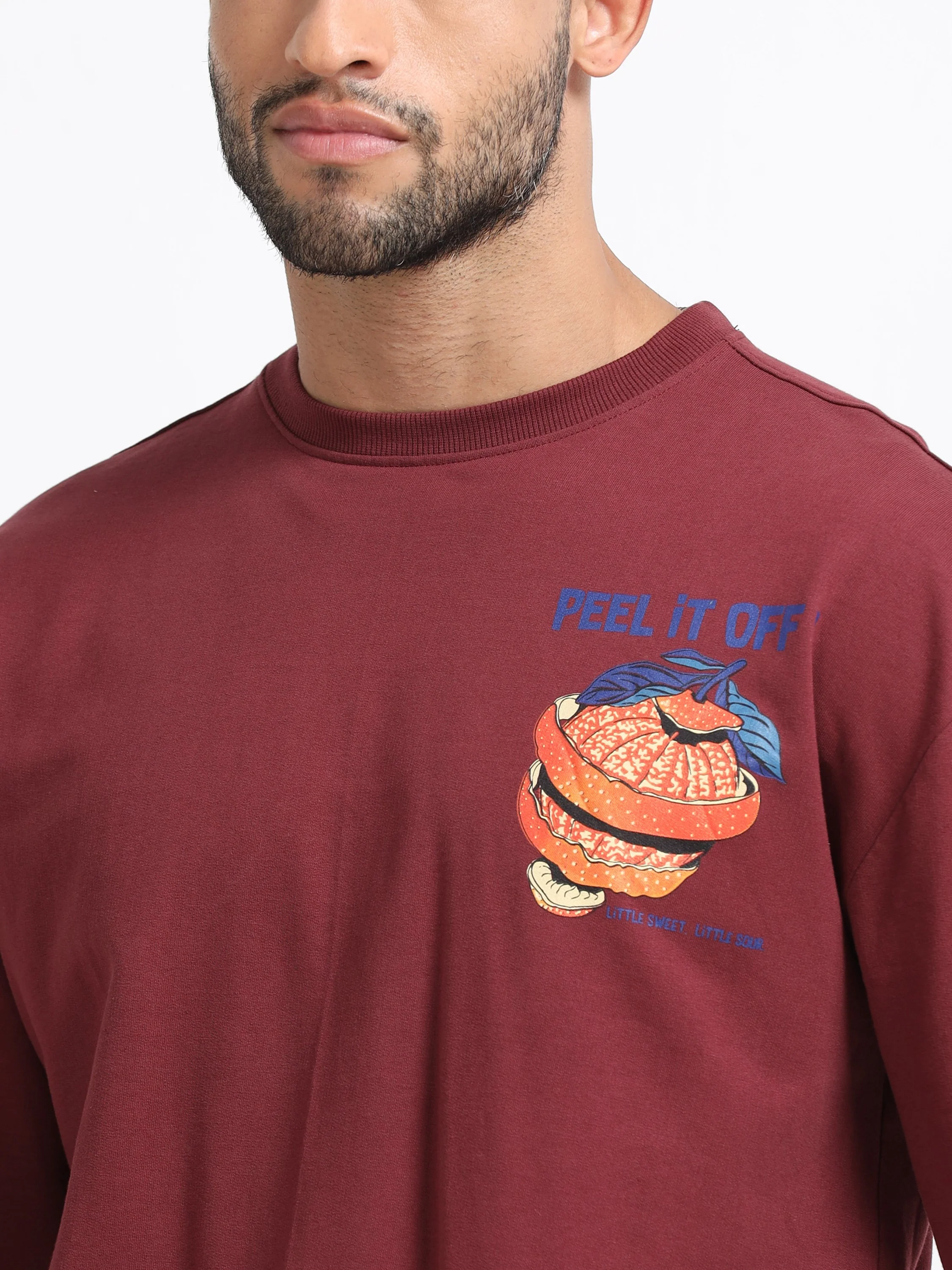 Men Rust Oversized Sweatshirt - Image 6