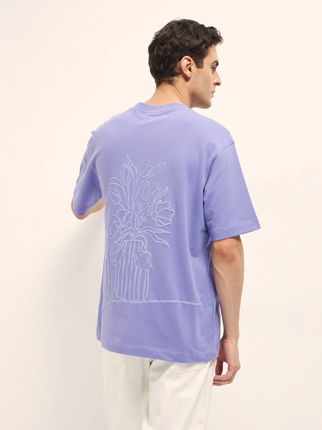Men Purple Oversized T-Shirt - Image 2
