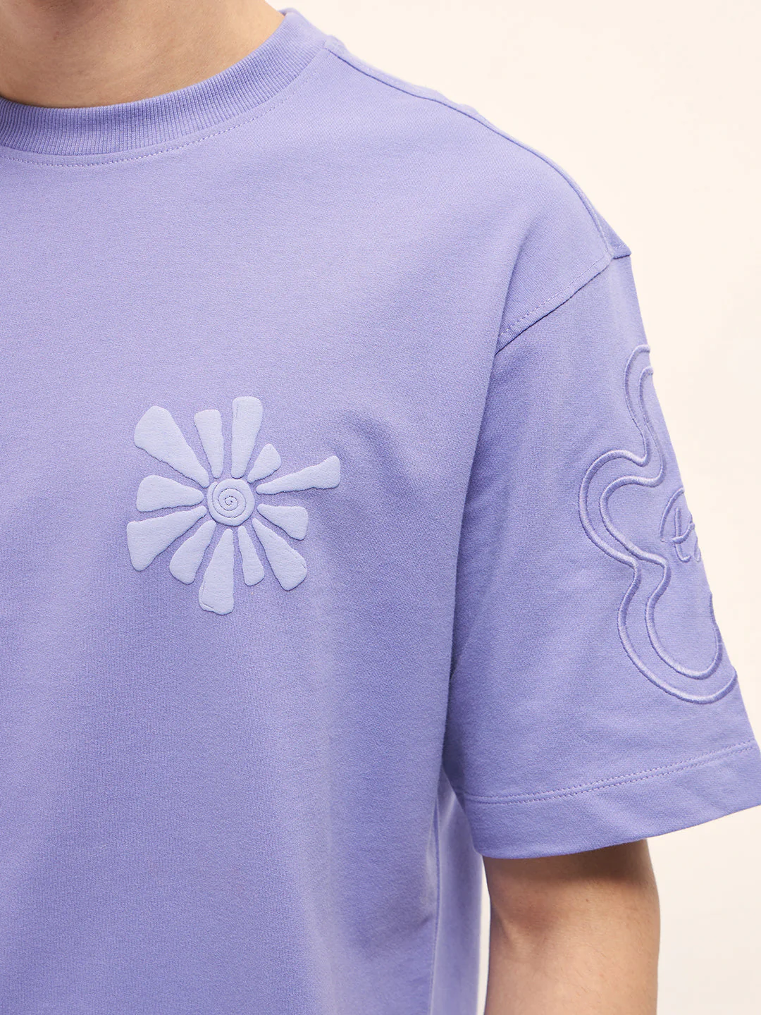 Men Purple Oversized T-Shirt - Image 5