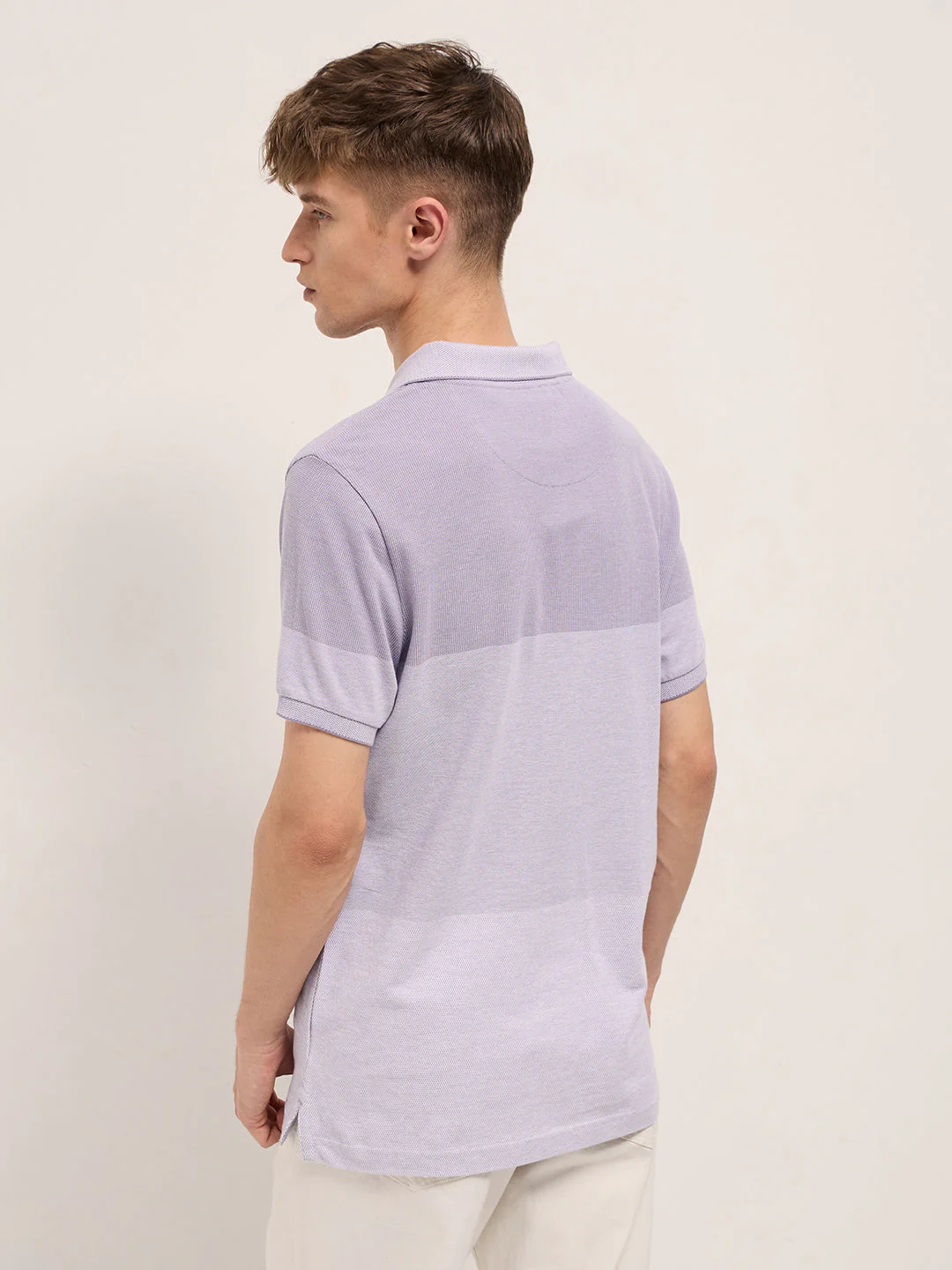 Men Purple Slim Fit Polo - Image 2