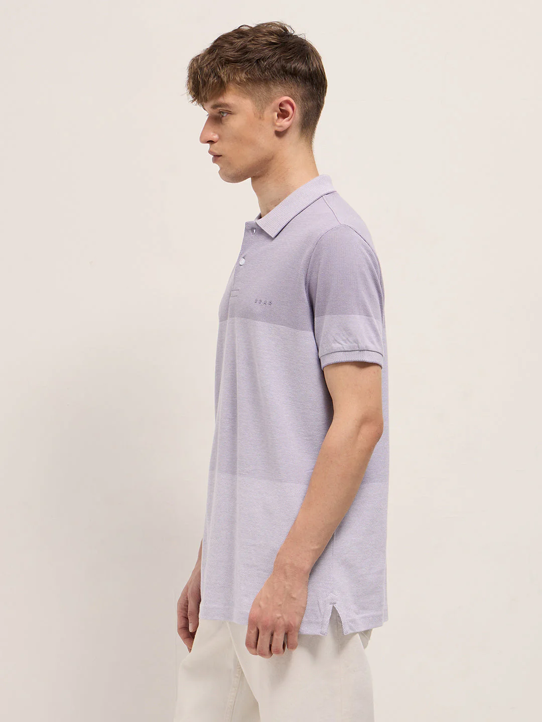 Men Purple Slim Fit Polo - Image 3