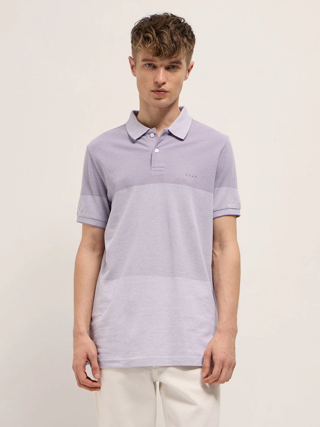 Men Purple Slim Fit Polo - Image 6