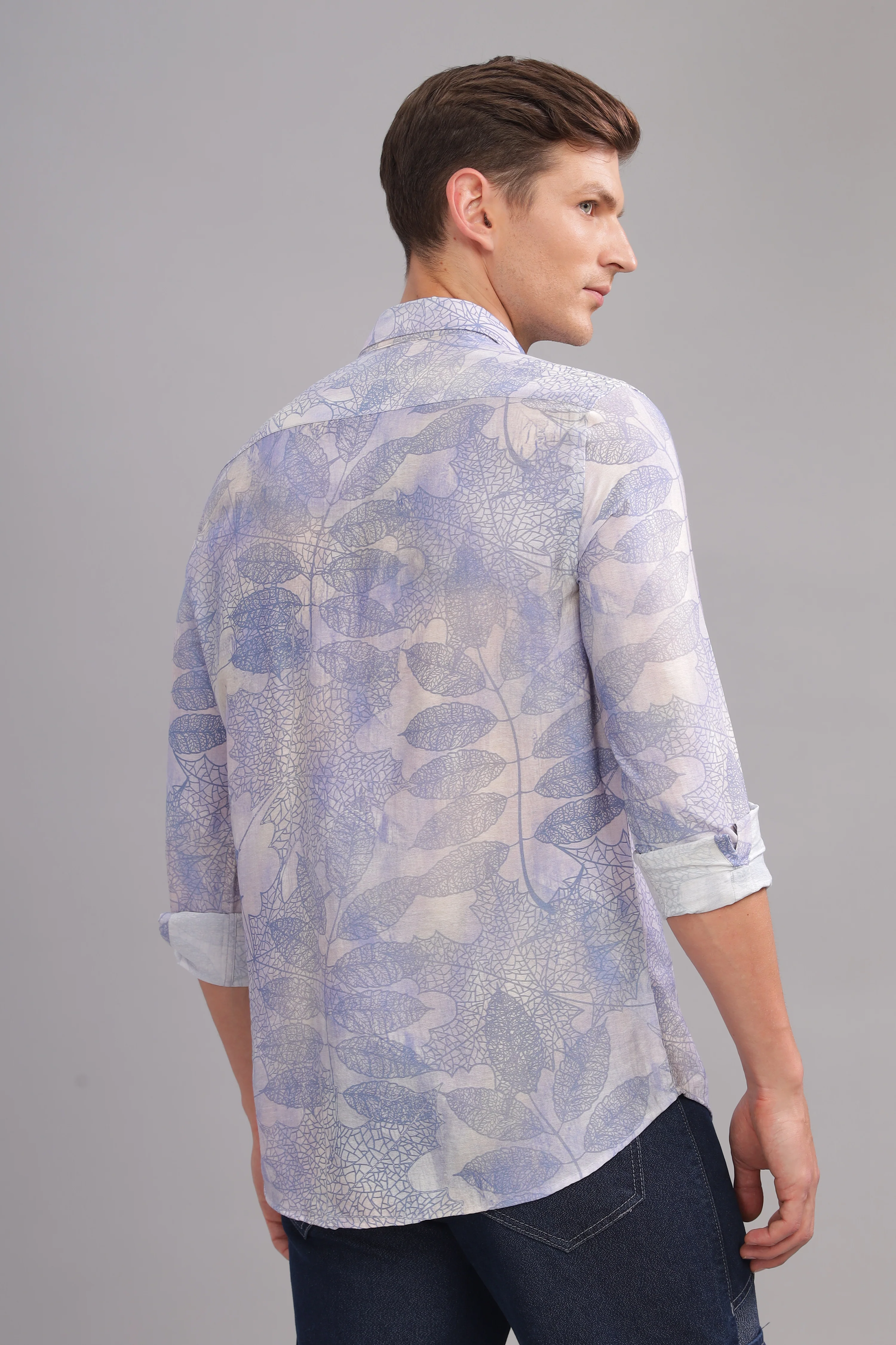 Men Purple Slim Fit Shirt - Image 2