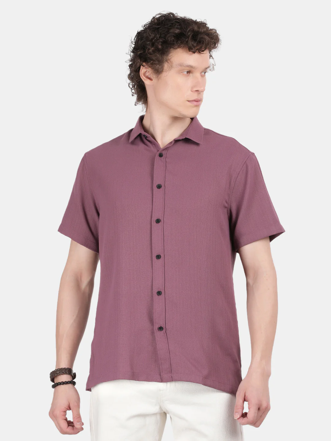 Men Purple Slim Fit Shirt - Image 4