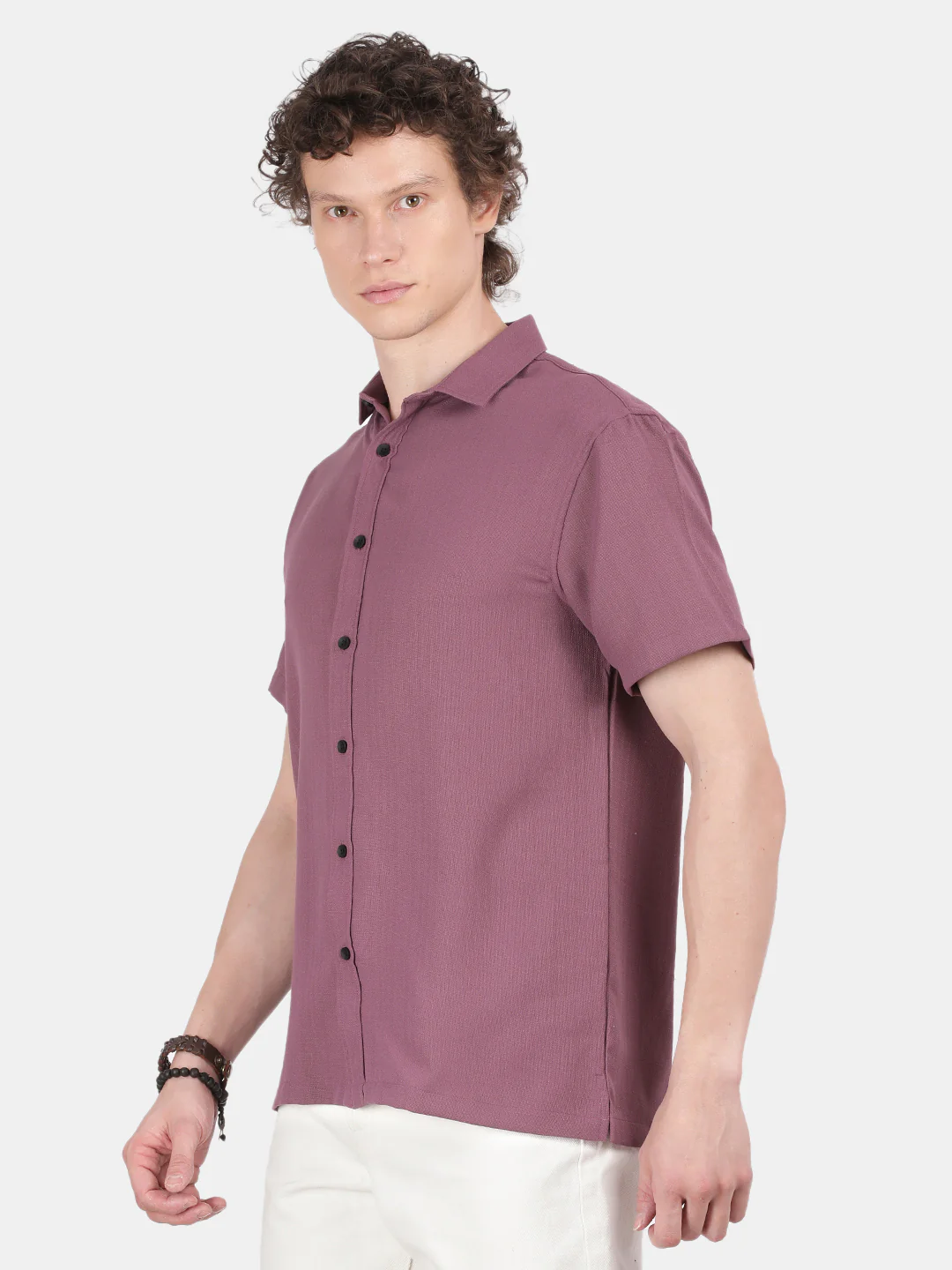 Men Purple Slim Fit Shirt - Image 5