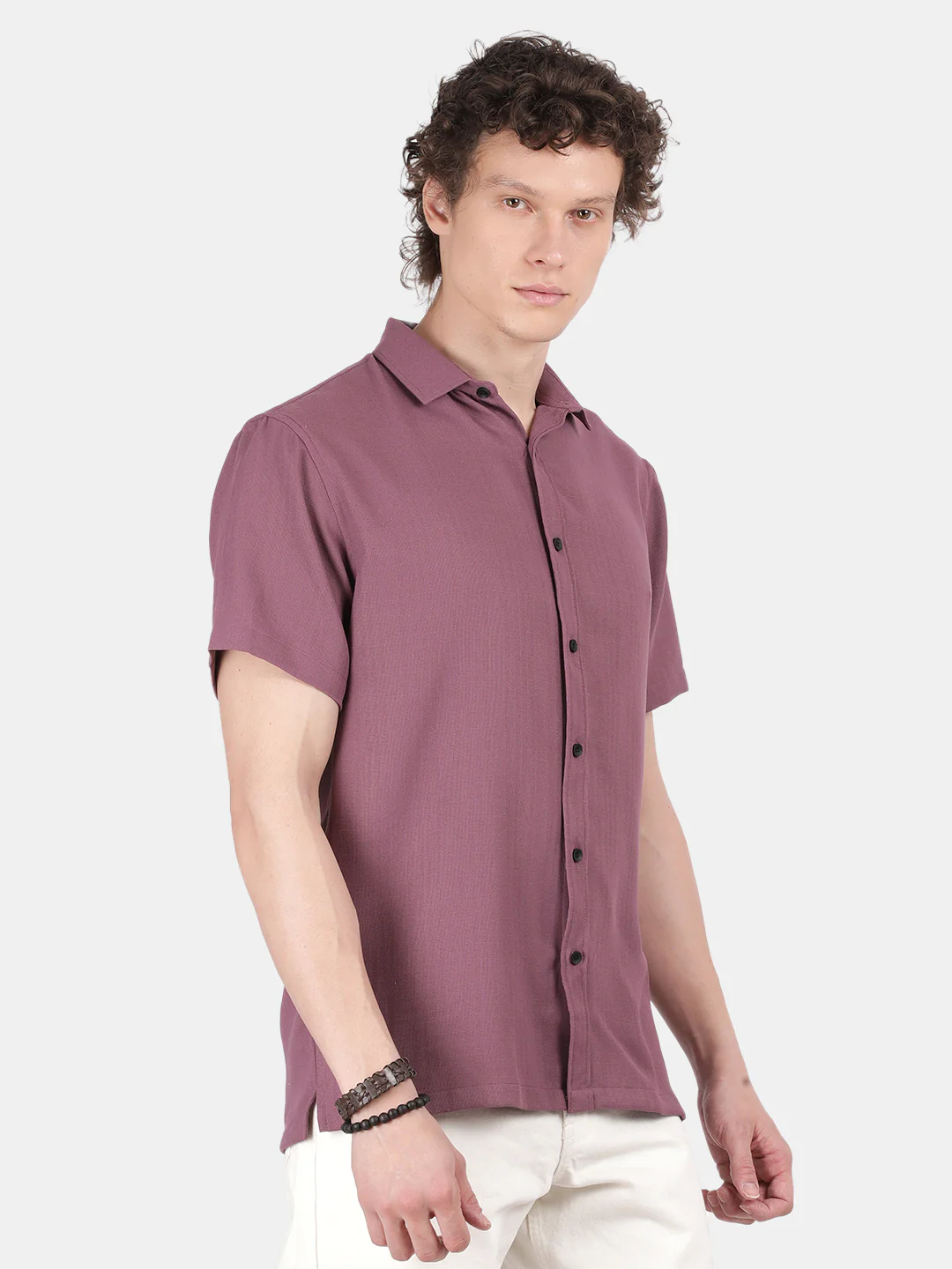 Men Purple Slim Fit Shirt - Image 6