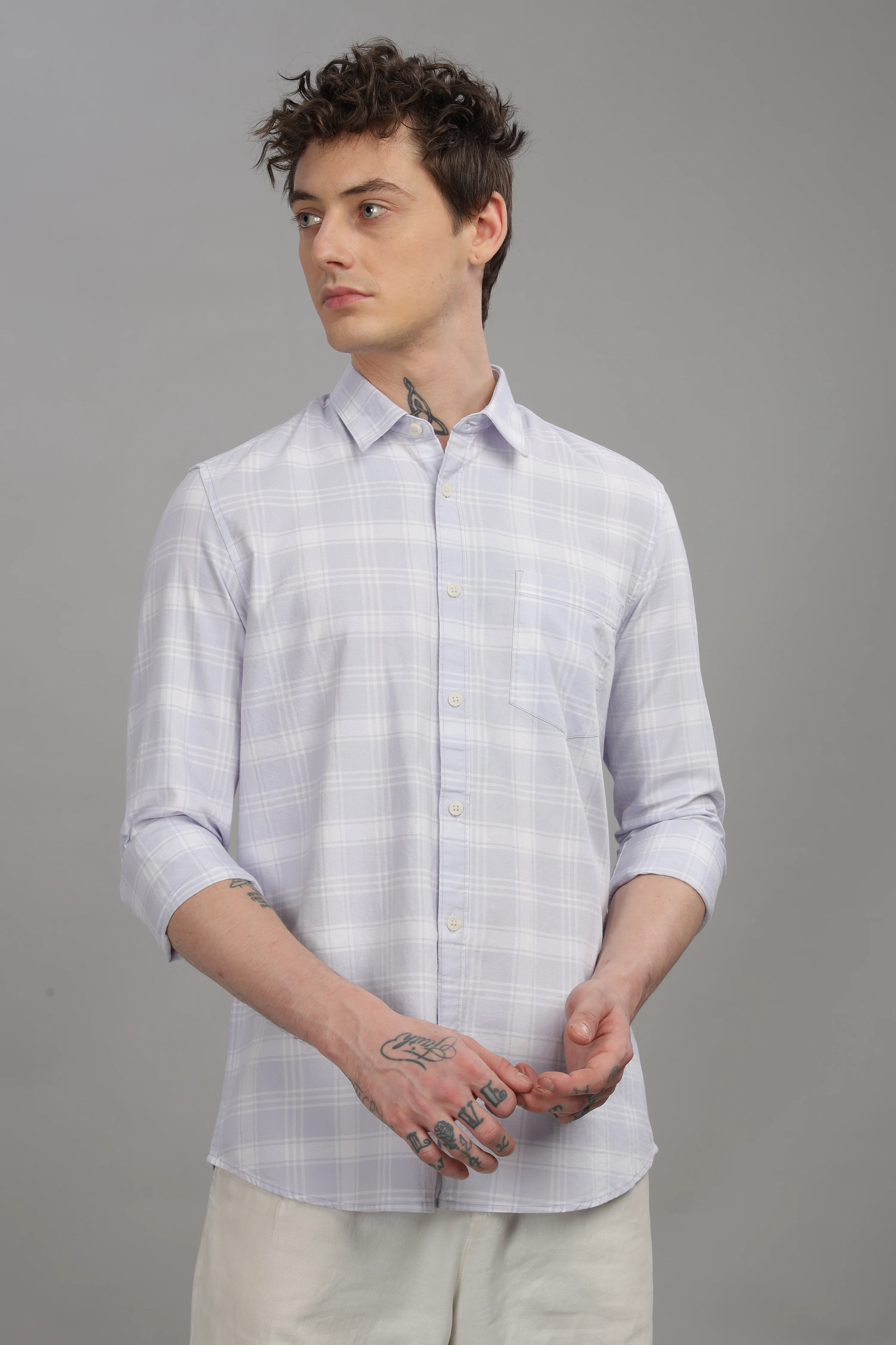Men Purple Slim Fit Shirt - Image 4