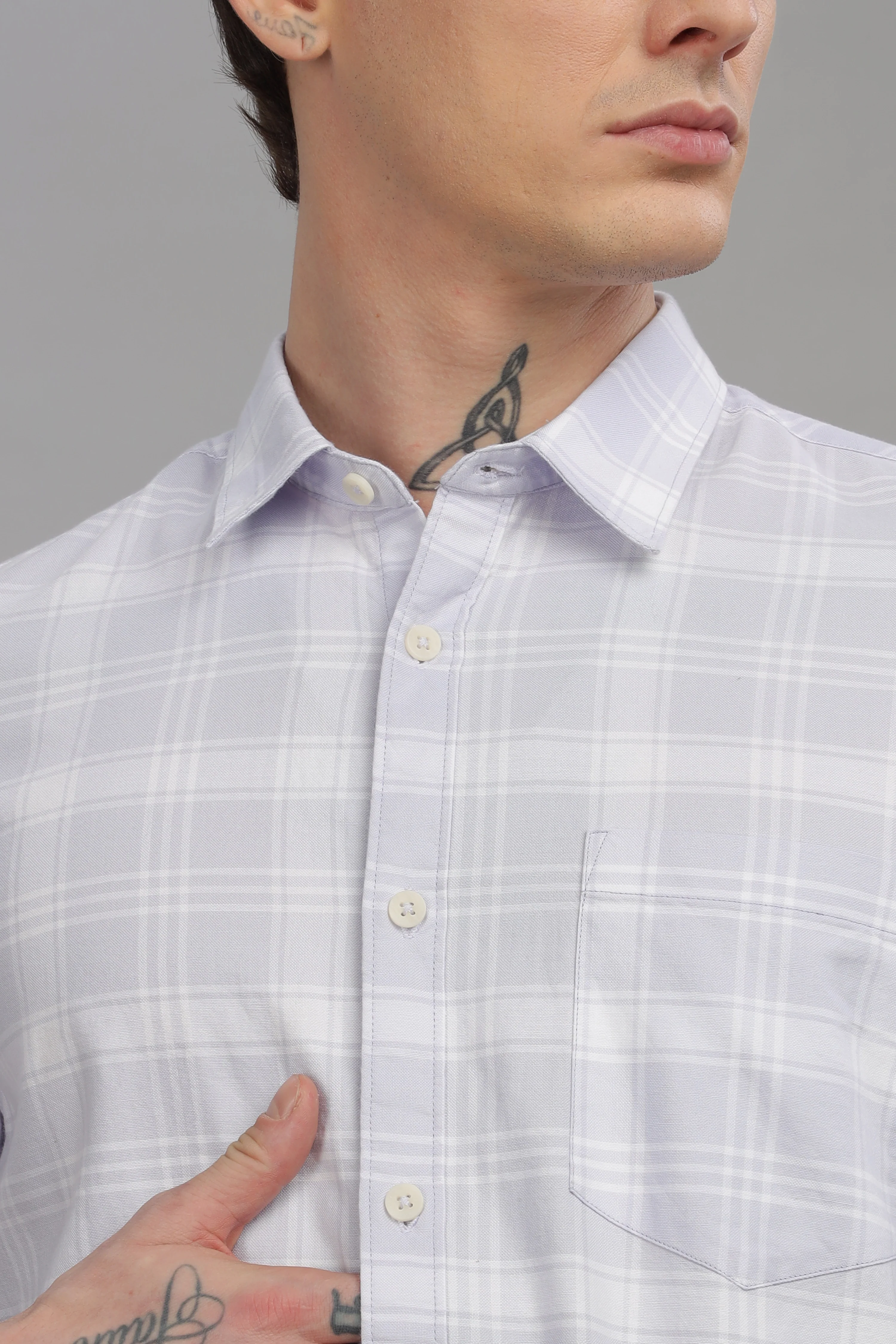 Men Purple Slim Fit Shirt - Image 6