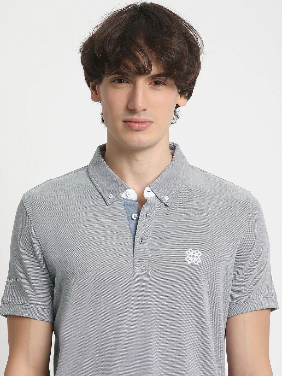 Men Purple Solid Regular Fit Polo Collar T-shirt - Image 6