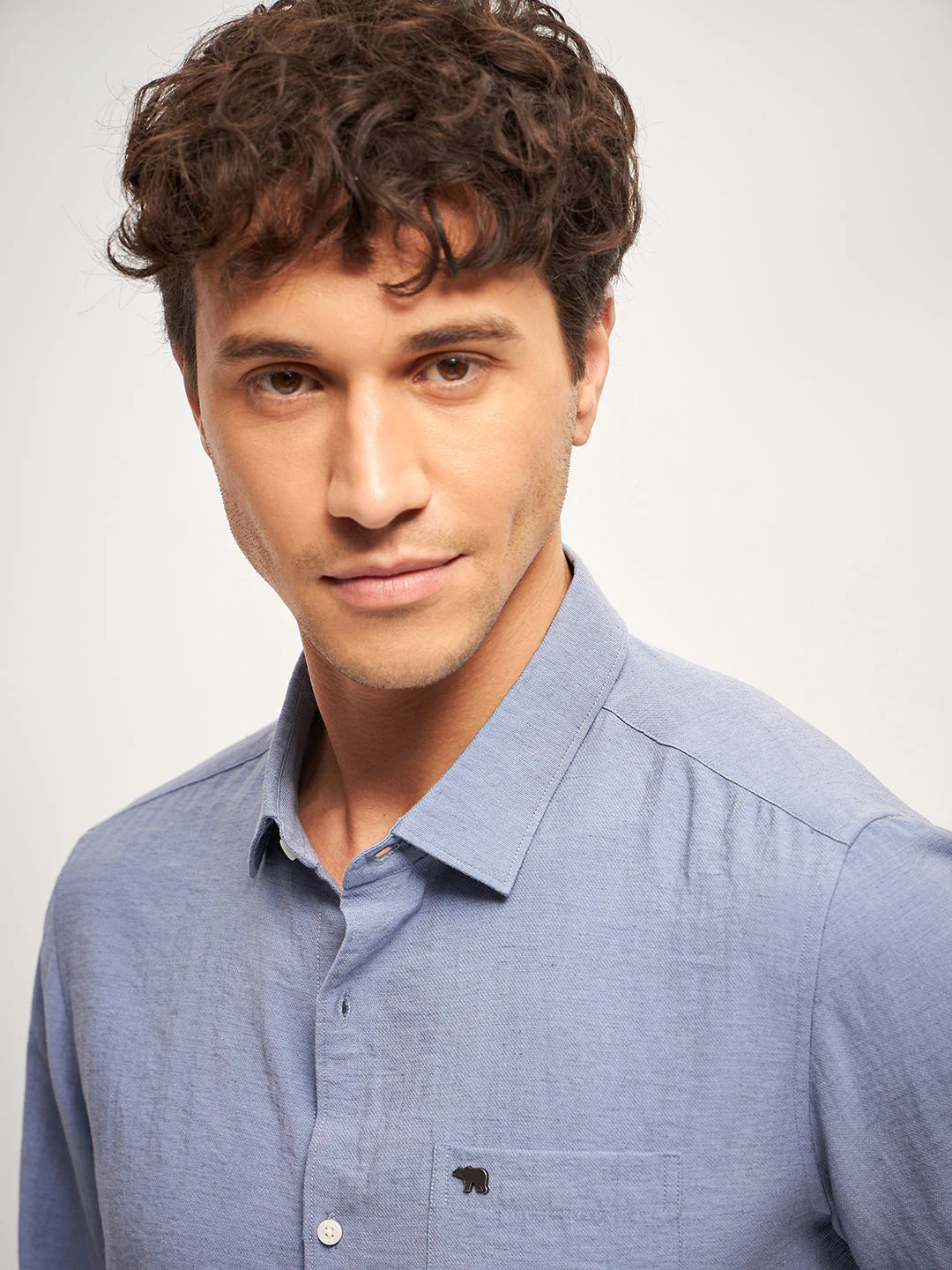 Men Purple Solid Slim Fit Casual Shirt - Image 5