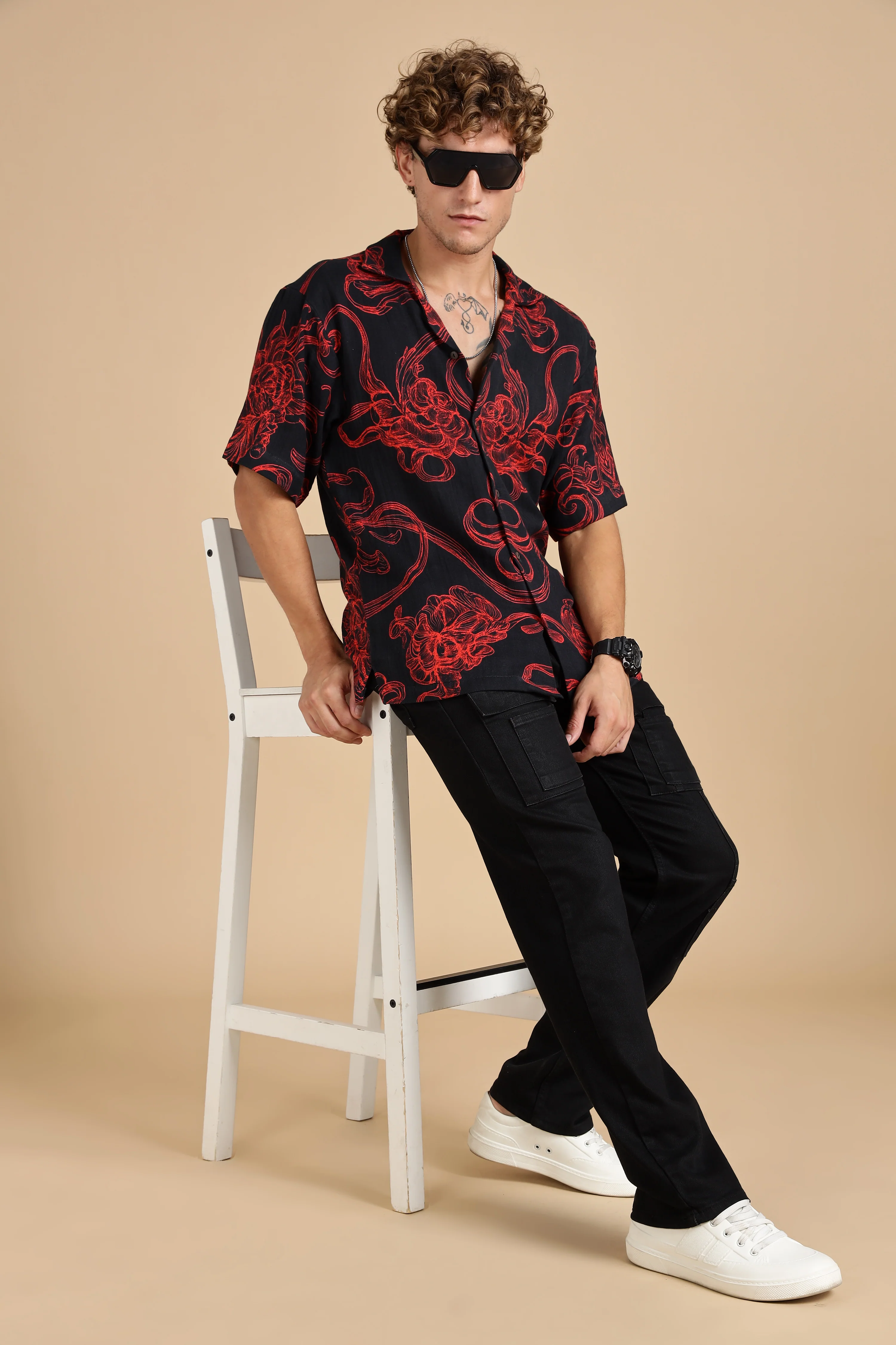 Men Raging Bloom Gauge Cotton Shirt - Image 10