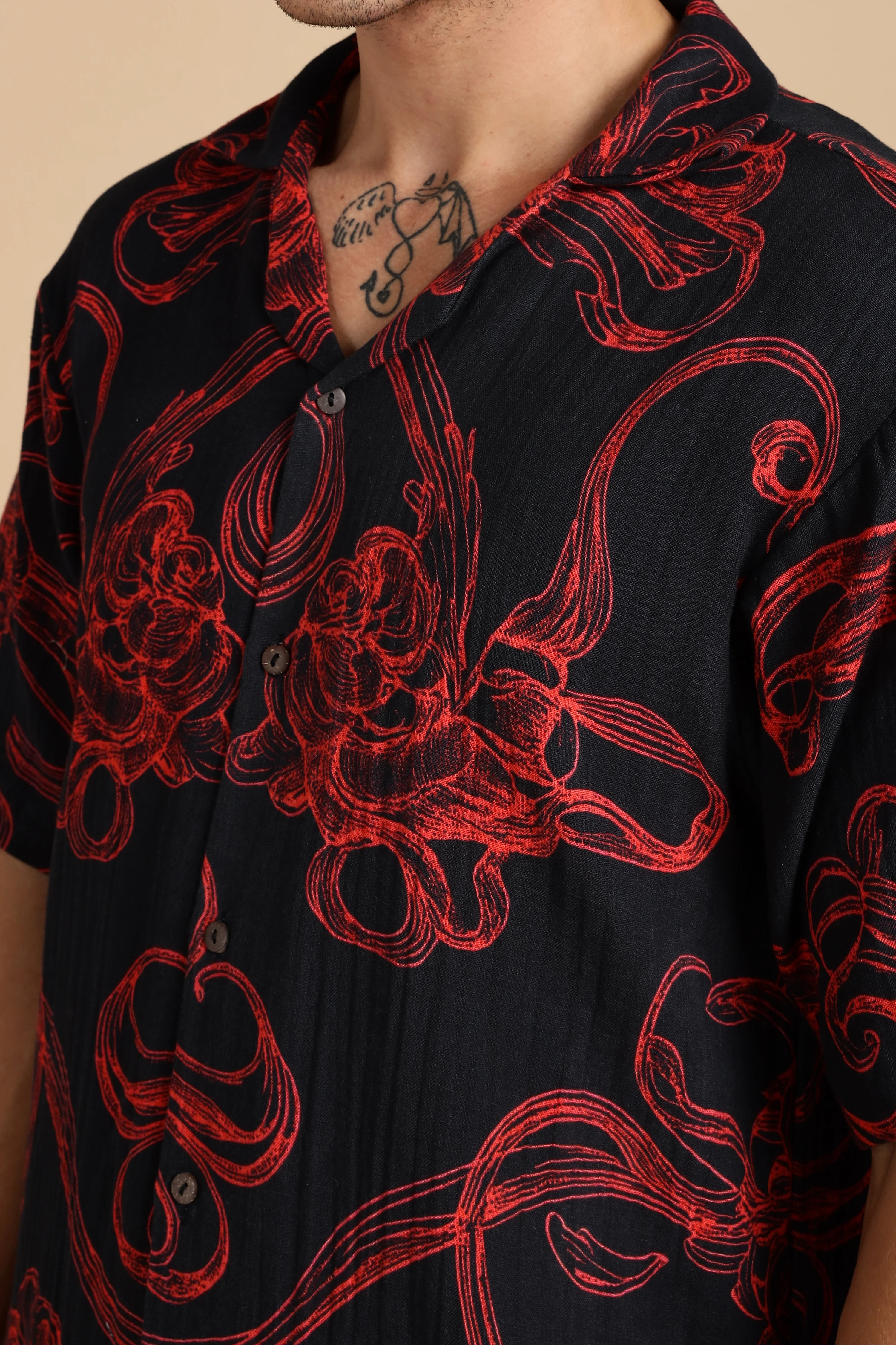 Men Raging Bloom Gauge Cotton Shirt - Image 4
