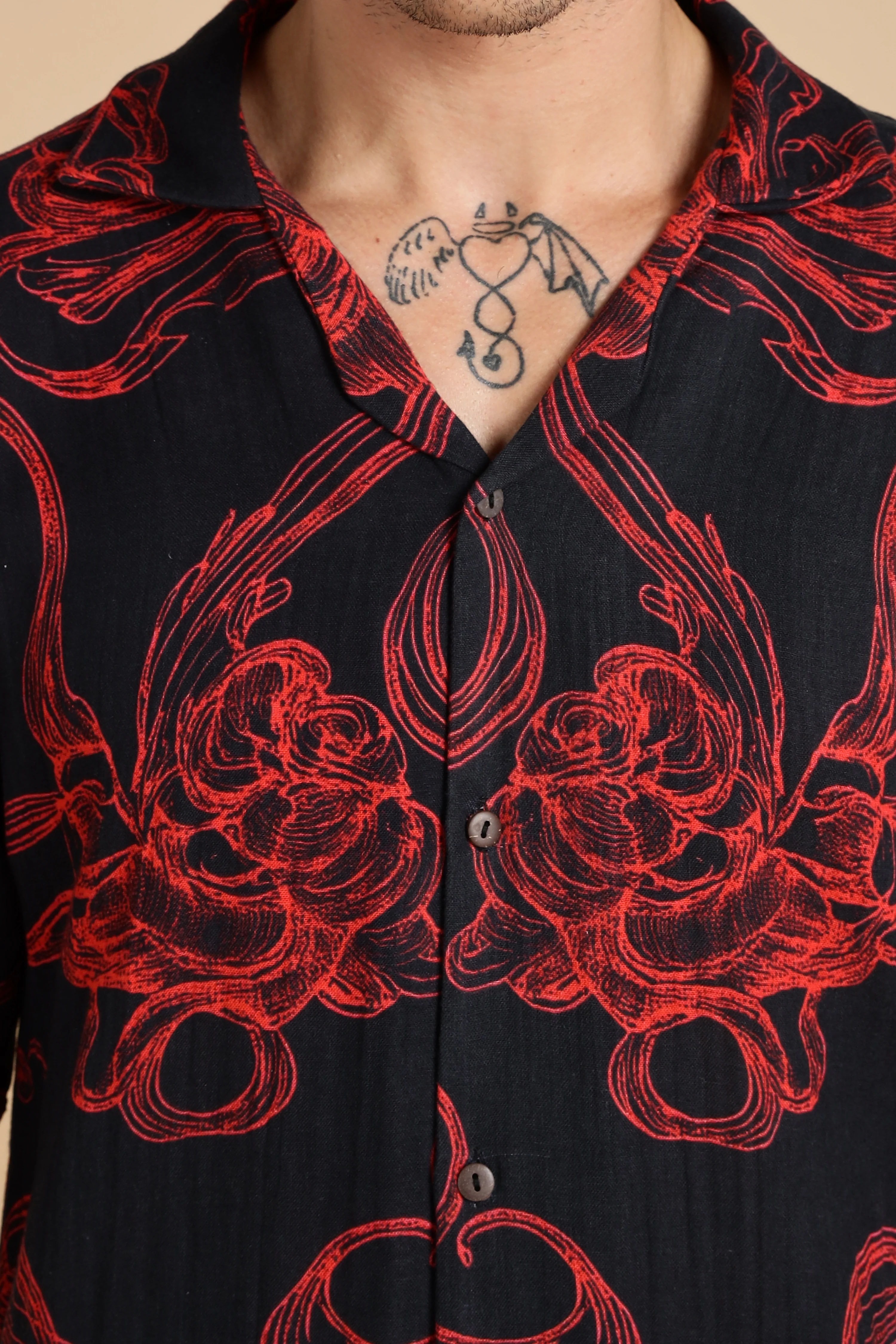 Men Raging Bloom Gauge Cotton Shirt - Image 5