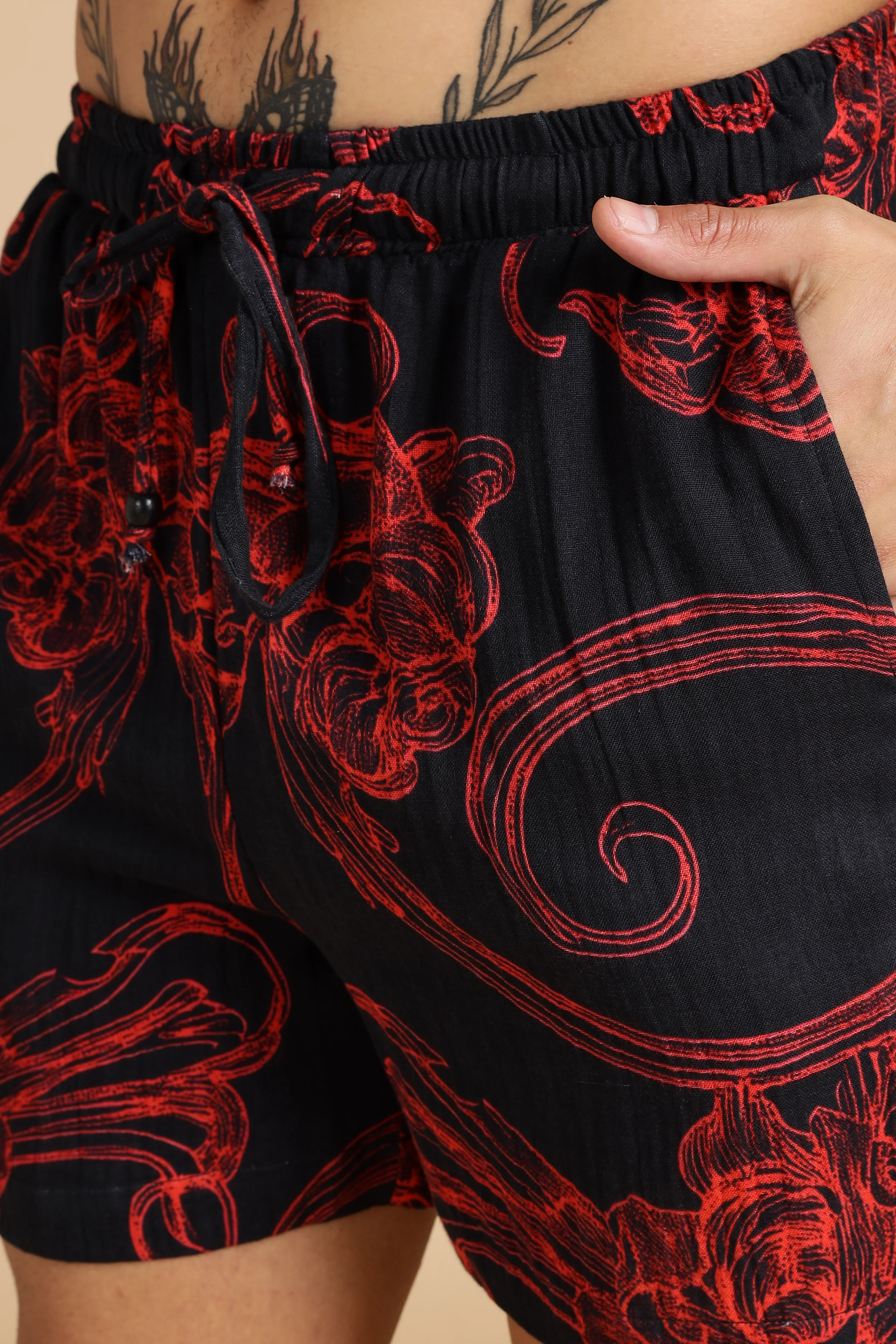 Men Raging Bloom Gauge Cotton Shorts - Image 3