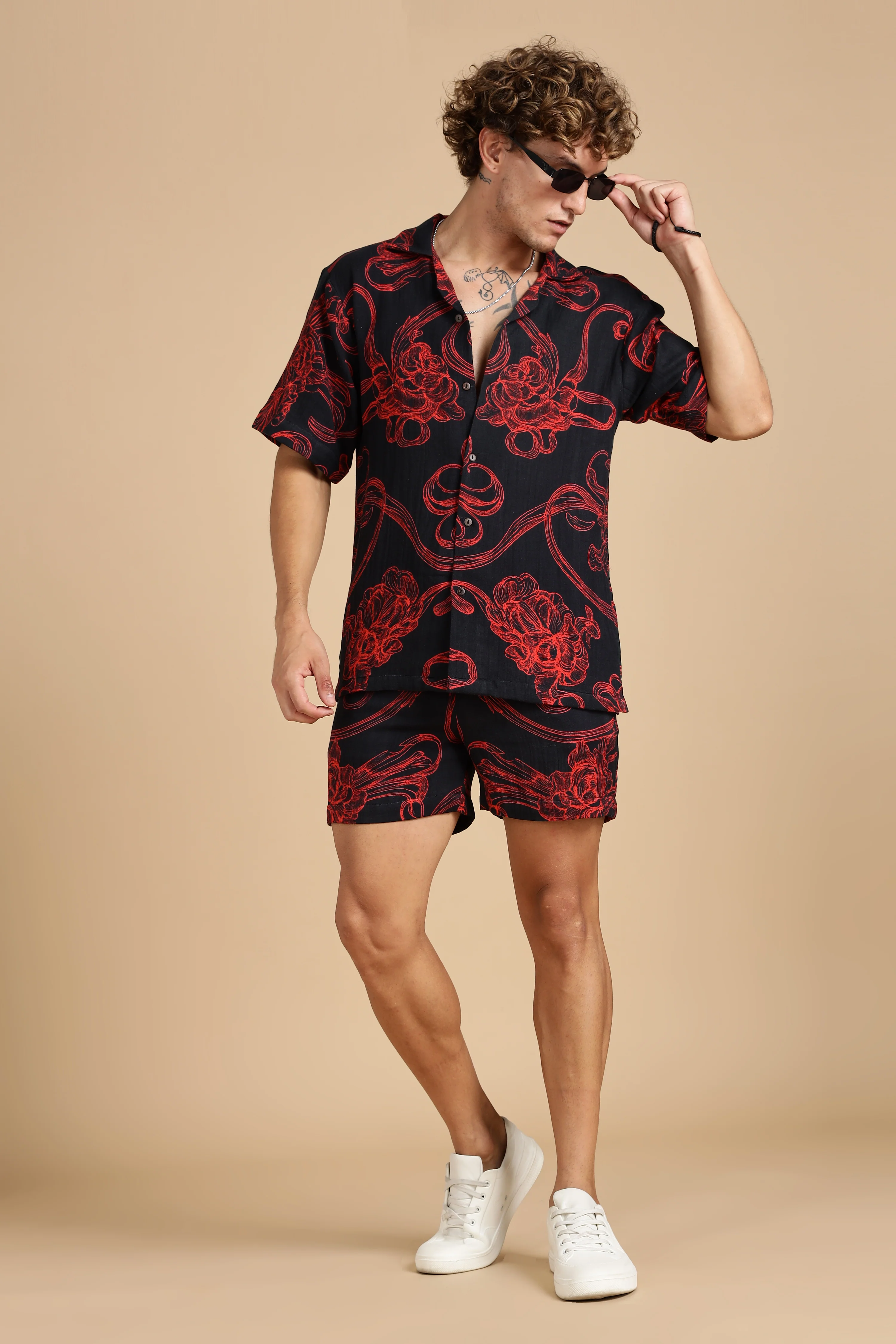Men Raging Bloom Gauge Cotton Shorts - Image 4