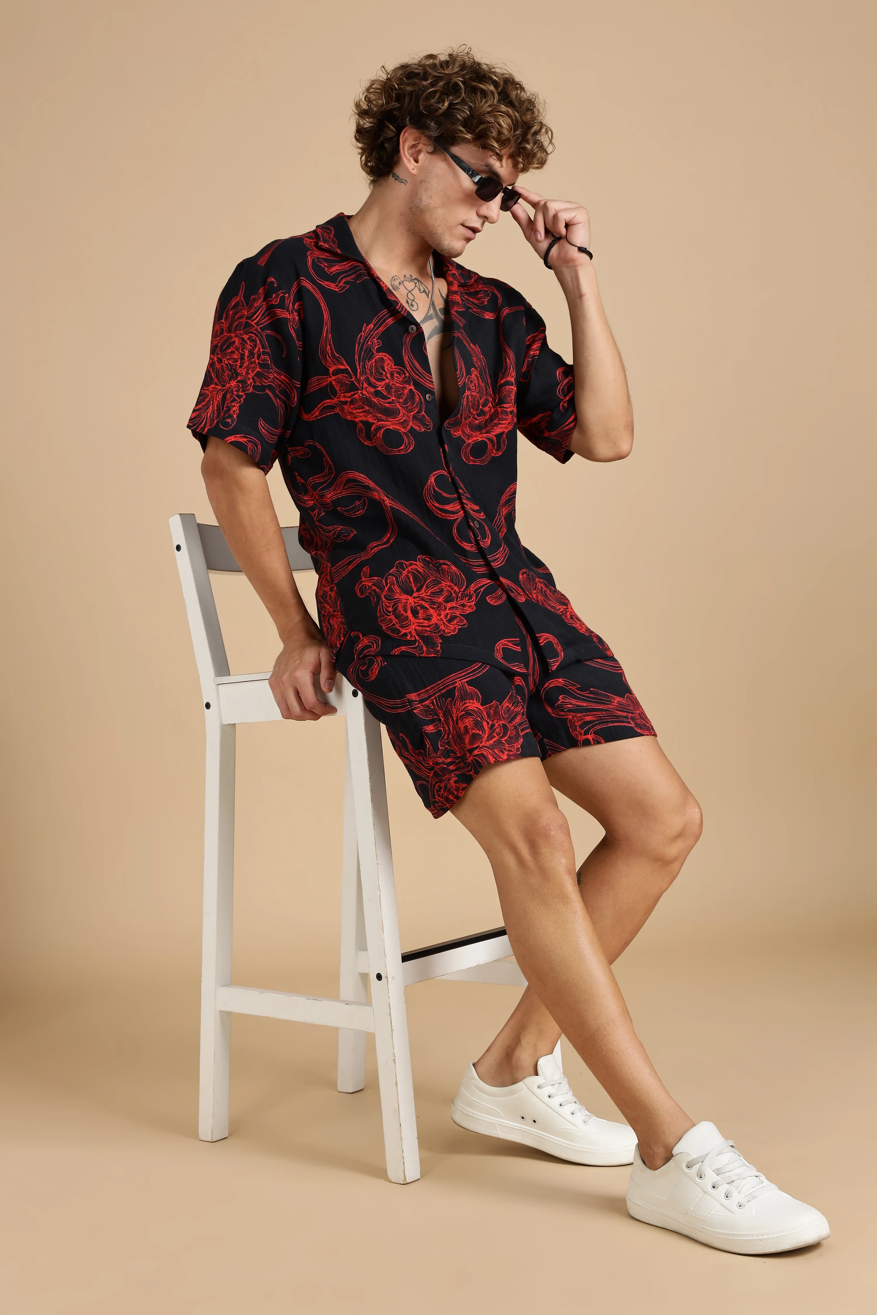 Men Raging Bloom Gauge Cotton Shorts - Image 5